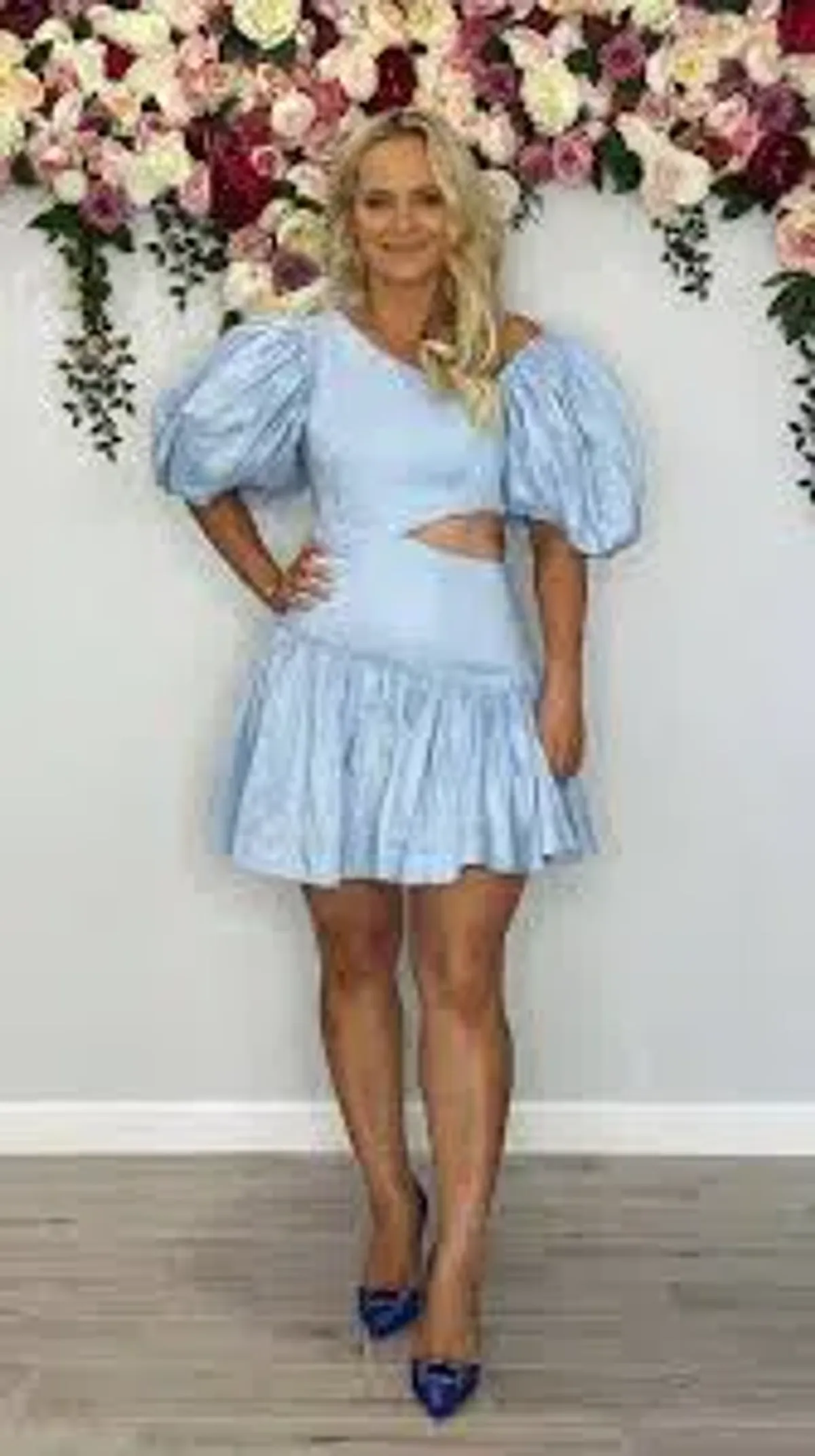 Aje Chateau Cut Out Mini Powder Blue Size 10 - Image 7