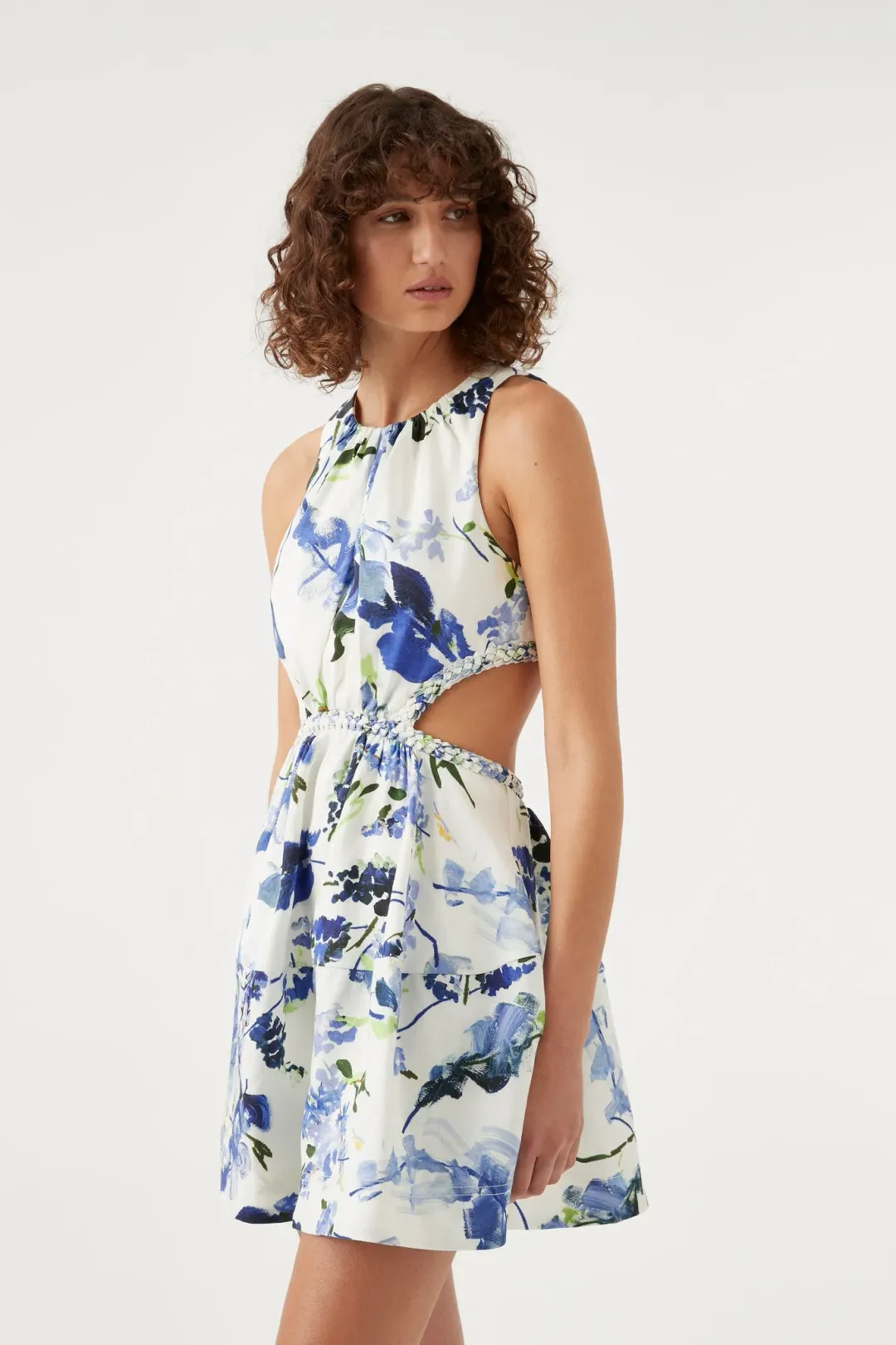 Aje Voyage Cut Out Mini Dress Floral Size 10 for rent on The Volte - main image