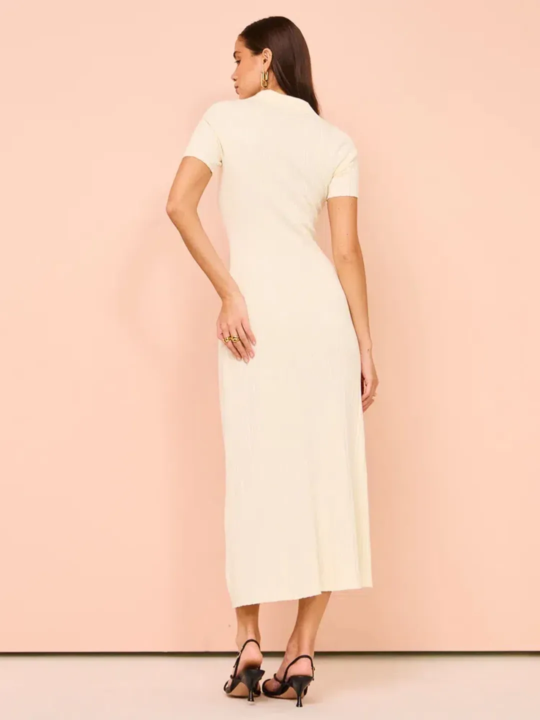 Anna Quan Laurel Penelope Midi Silence Ivory Dress Size 16 for rent on The Volte - main image