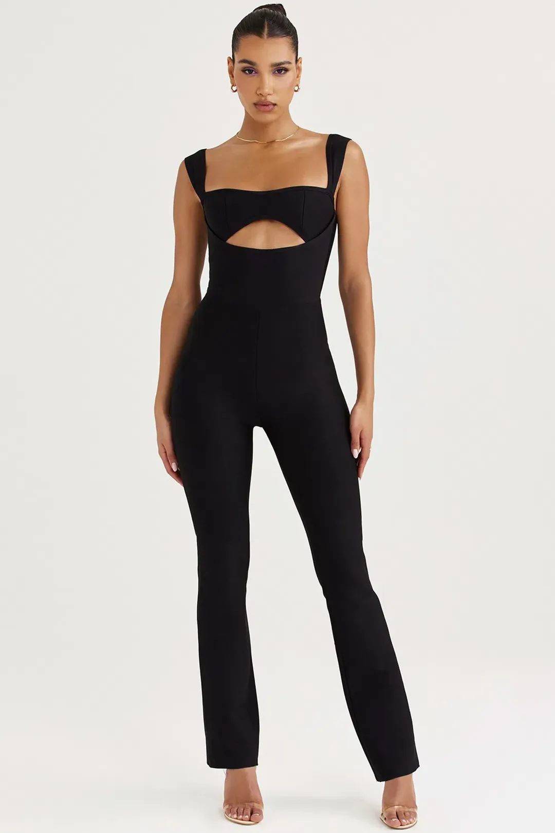 House of CB Yasmeen Bandage Jumpsuit Black Size 8 for rent on The Volte - main image