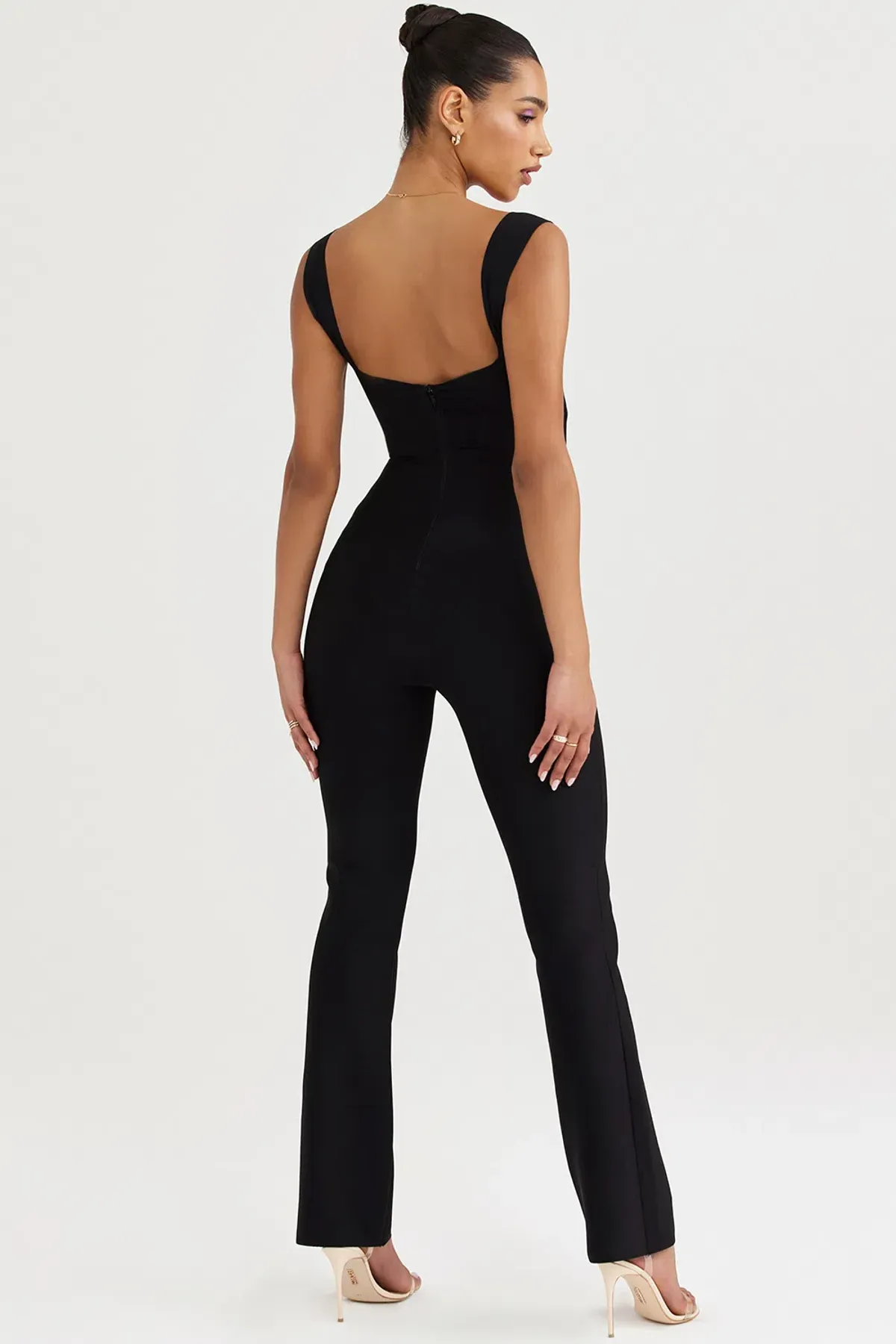 House of CB Yasmeen Bandage Jumpsuit Black Size 8 - Image 3