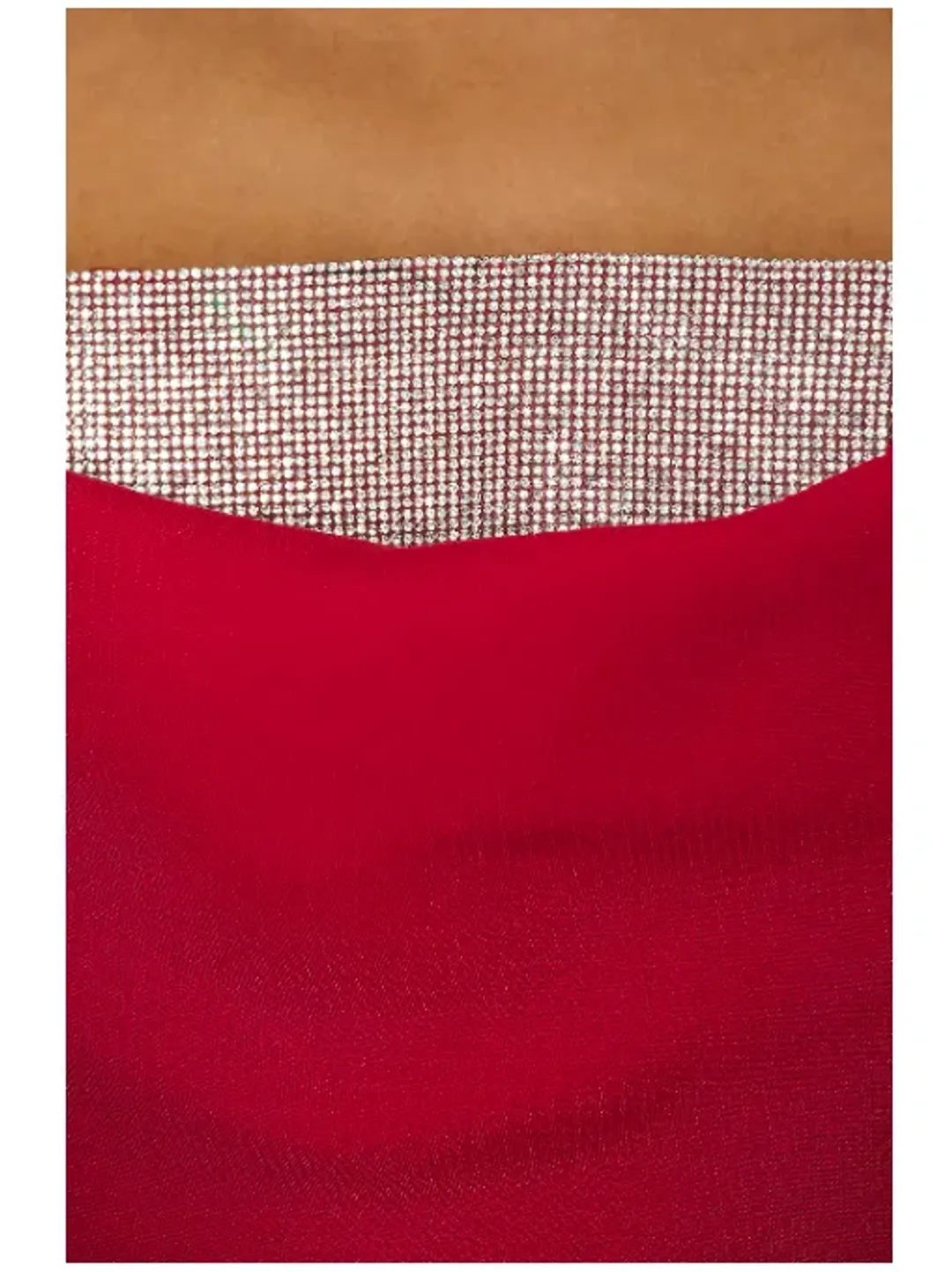 Roland Mouret Off Shoulder Diamante Midi Dress Red Size 12 for rent on The Volte - main image