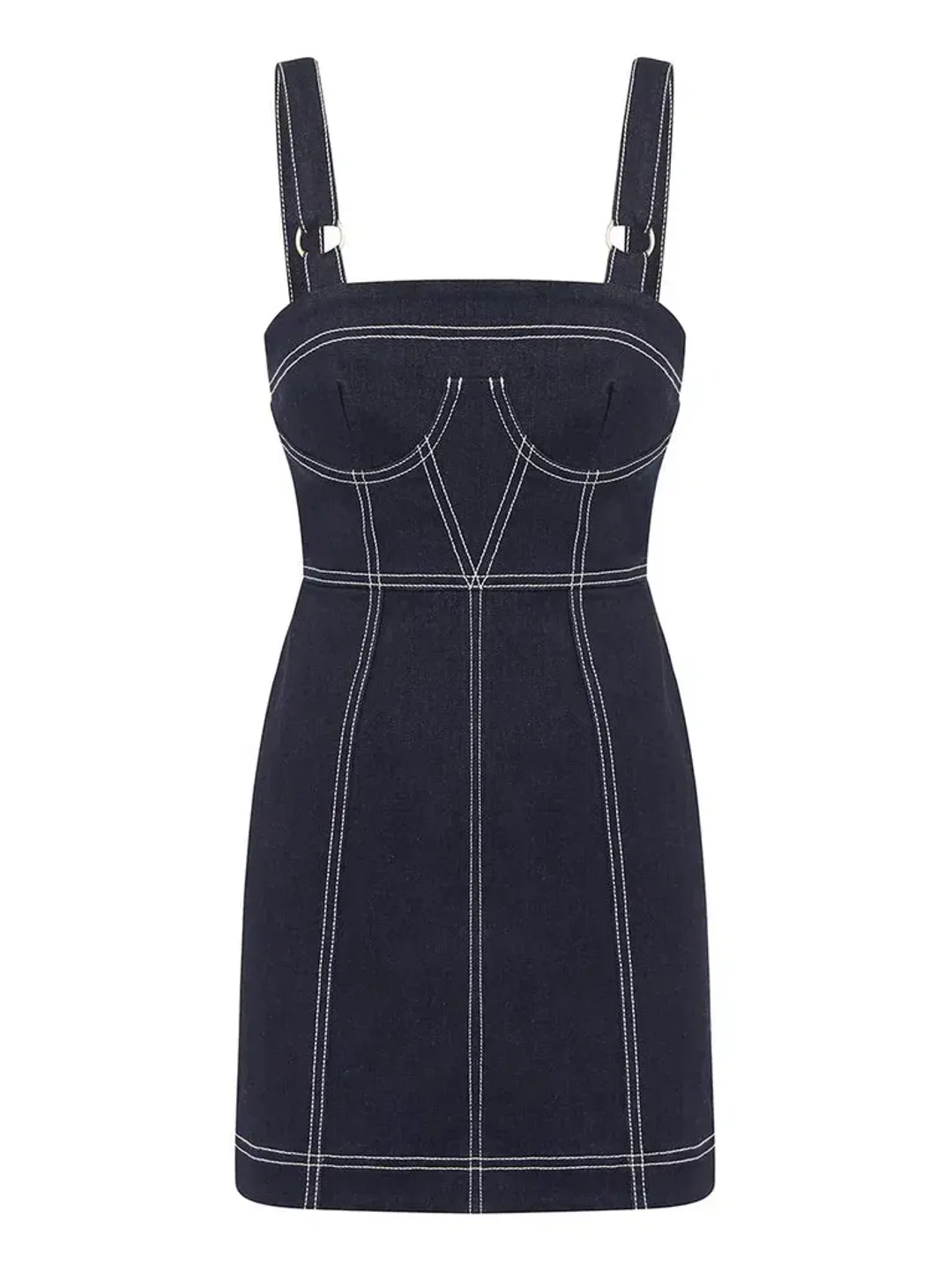 Alice McCall Supernova  Denim Mini Dress Indigo Size 6  for rent on The Volte - main image