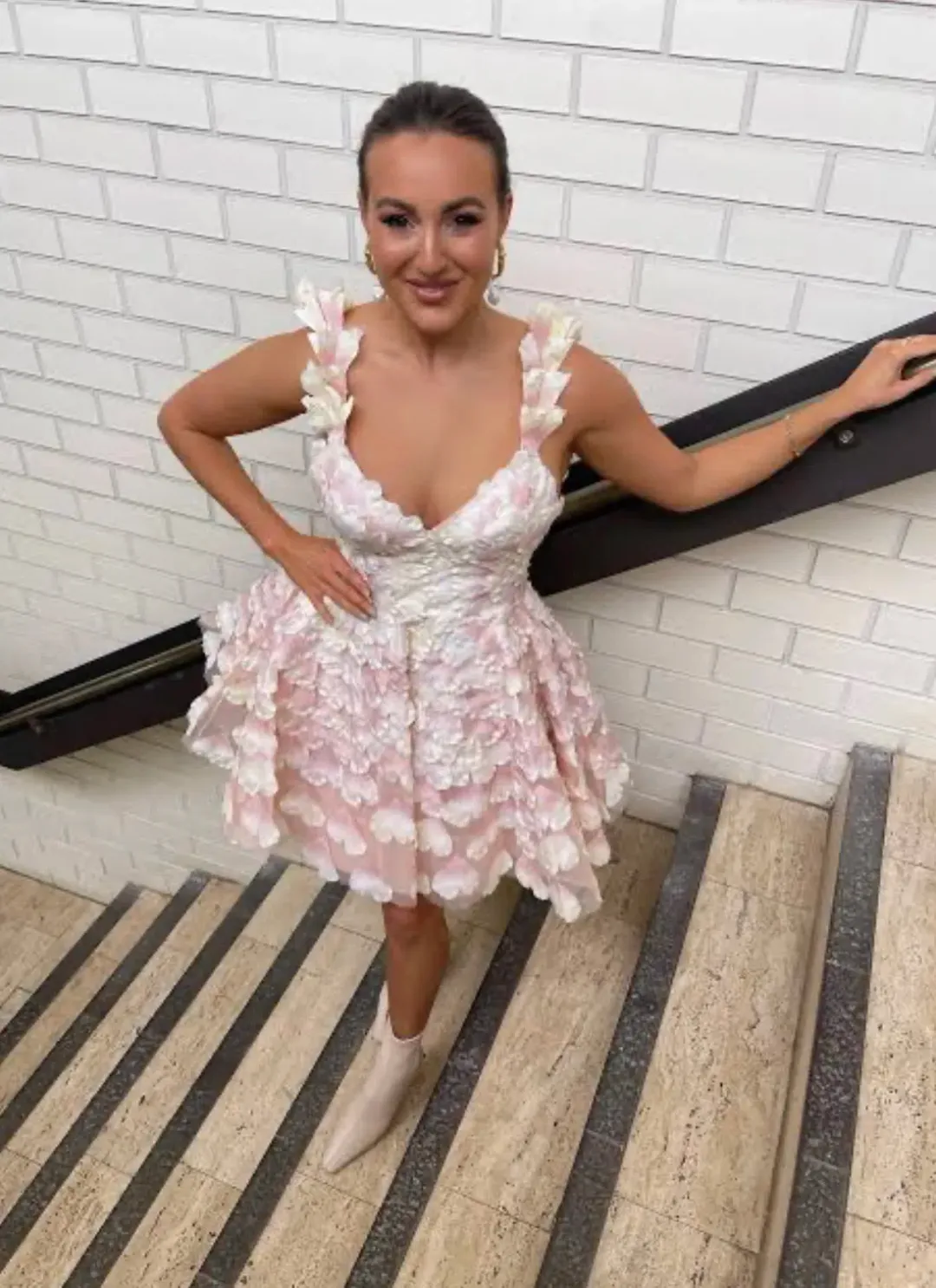 Zimmermann Prima Petal Mini Dress Blush Size 1 / Au 10 for rent on The Volte - main image