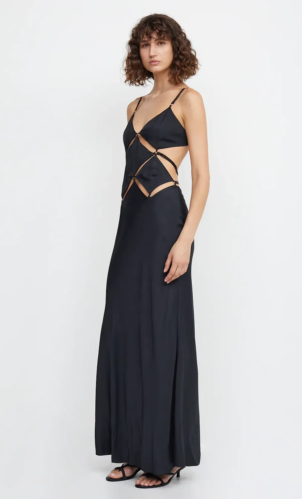 Bec & Bridge Diamond Days Strap Maxi Dress Black Size 6  - Image 2