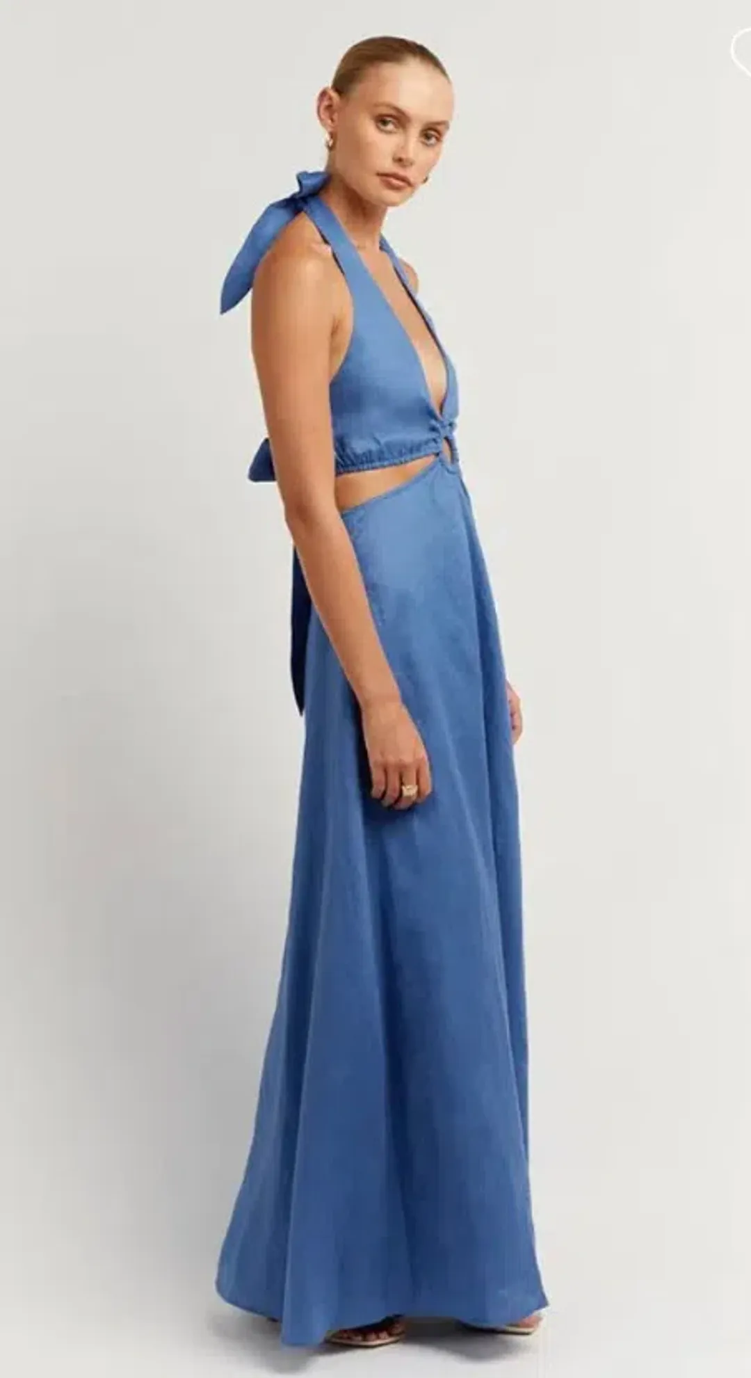 Dissh Layne Halter Midi Dress Cobalt Size AU 8 for rent on The Volte - main image