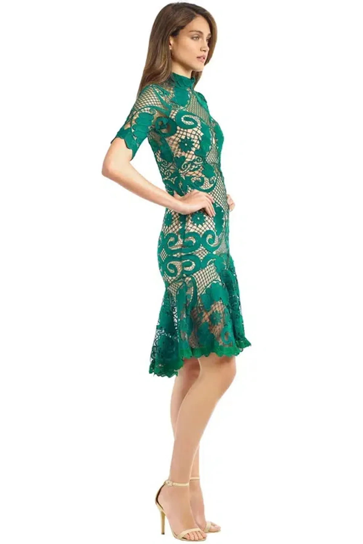 Thurley Babylon Lace Dress Green Size AU 12 - Image 2