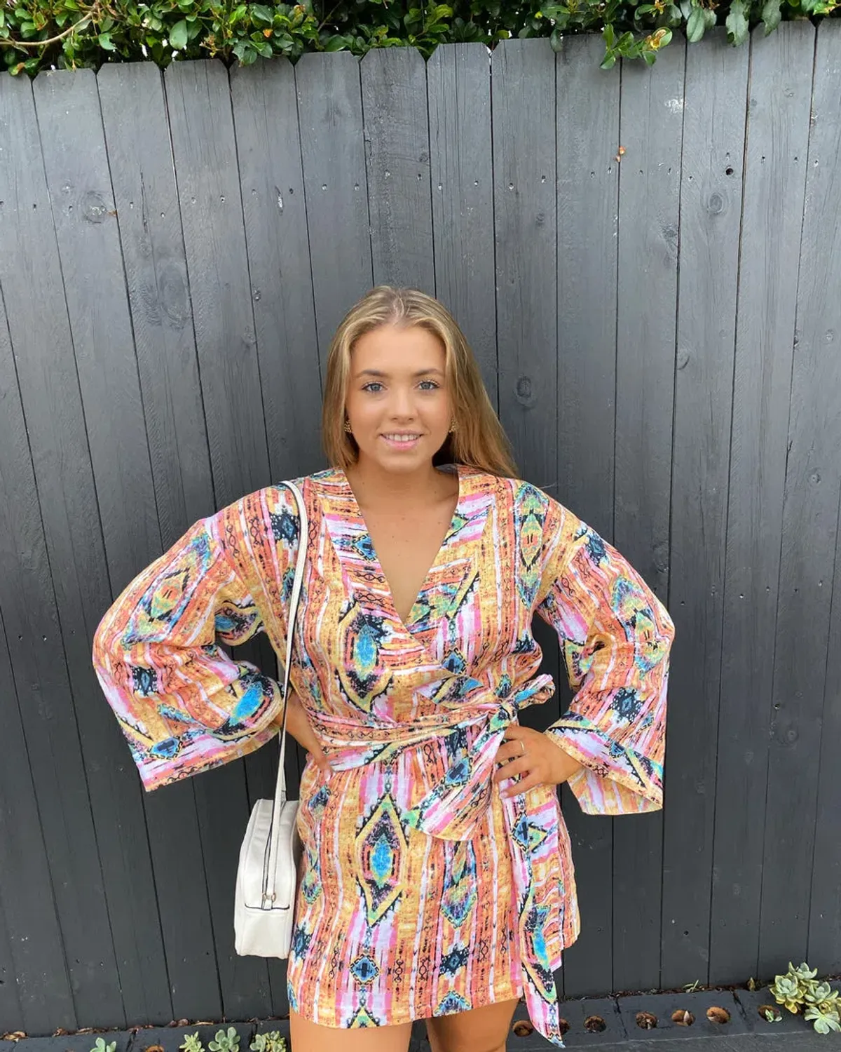 Coco Willow Kenya Aztex Dress Multi Print Size 8 - Image 1