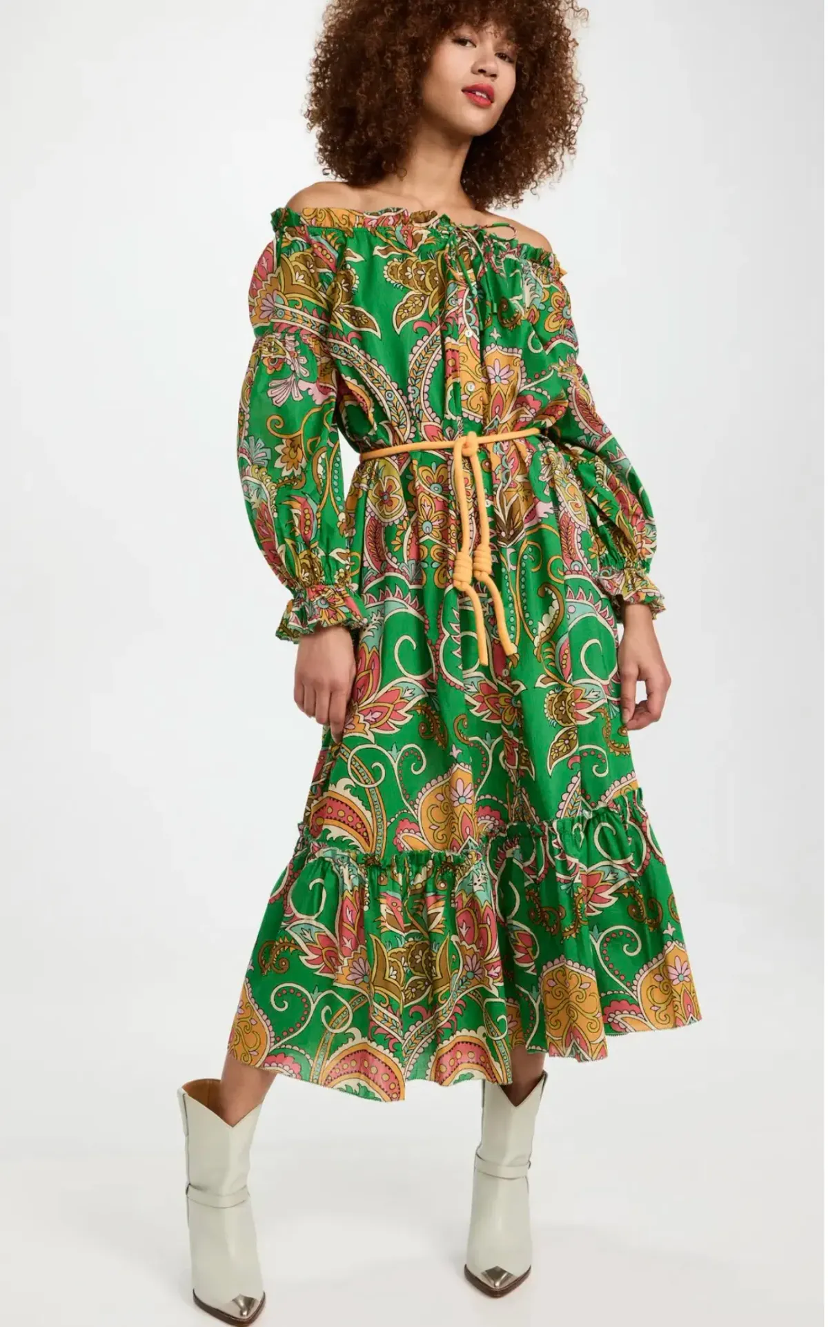 Alemais Marion Off Shoulder Dress Print Size 12 - Image 2