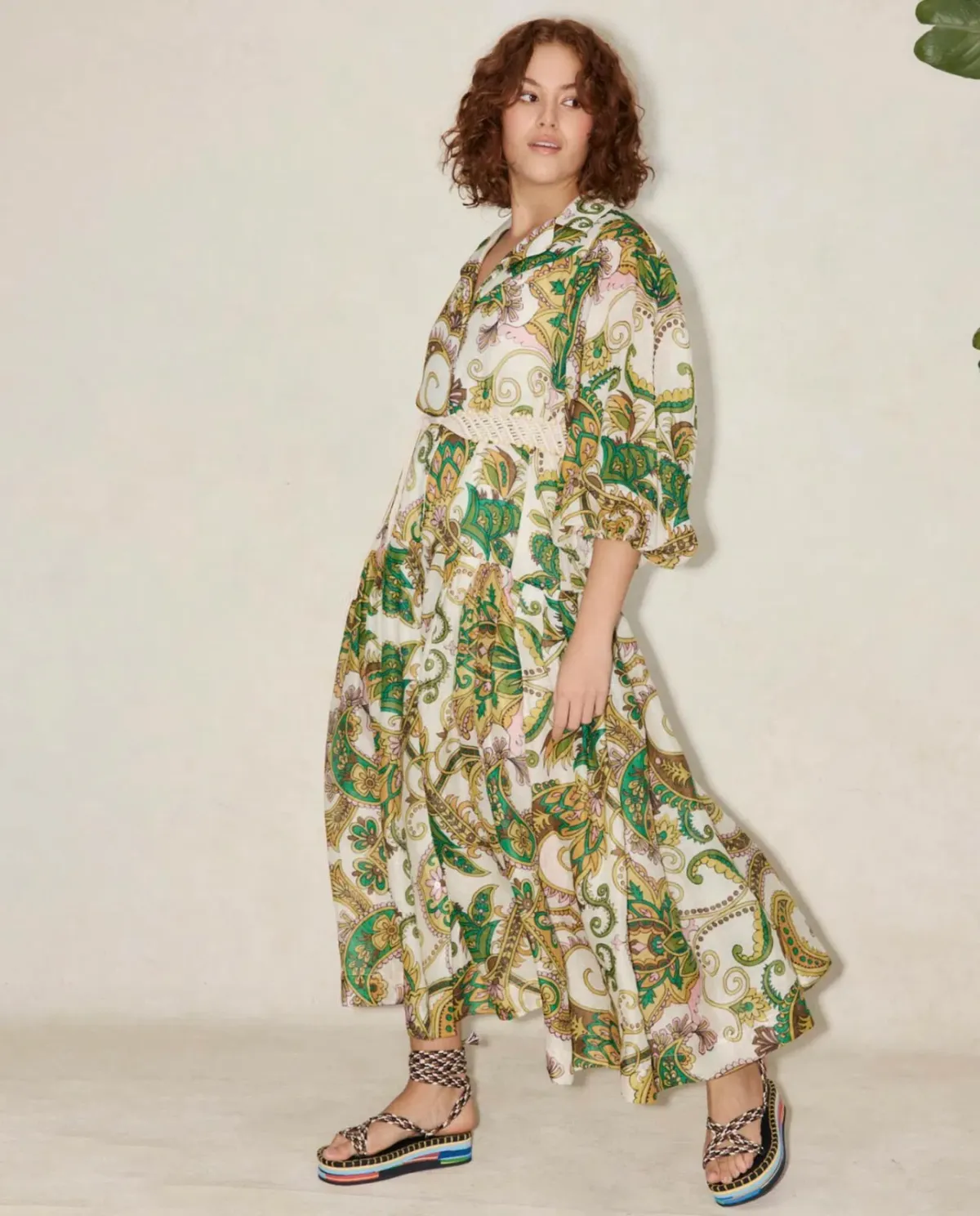 Alemais Octavia V Neck Shirtdress Print Size 12 - Image 2