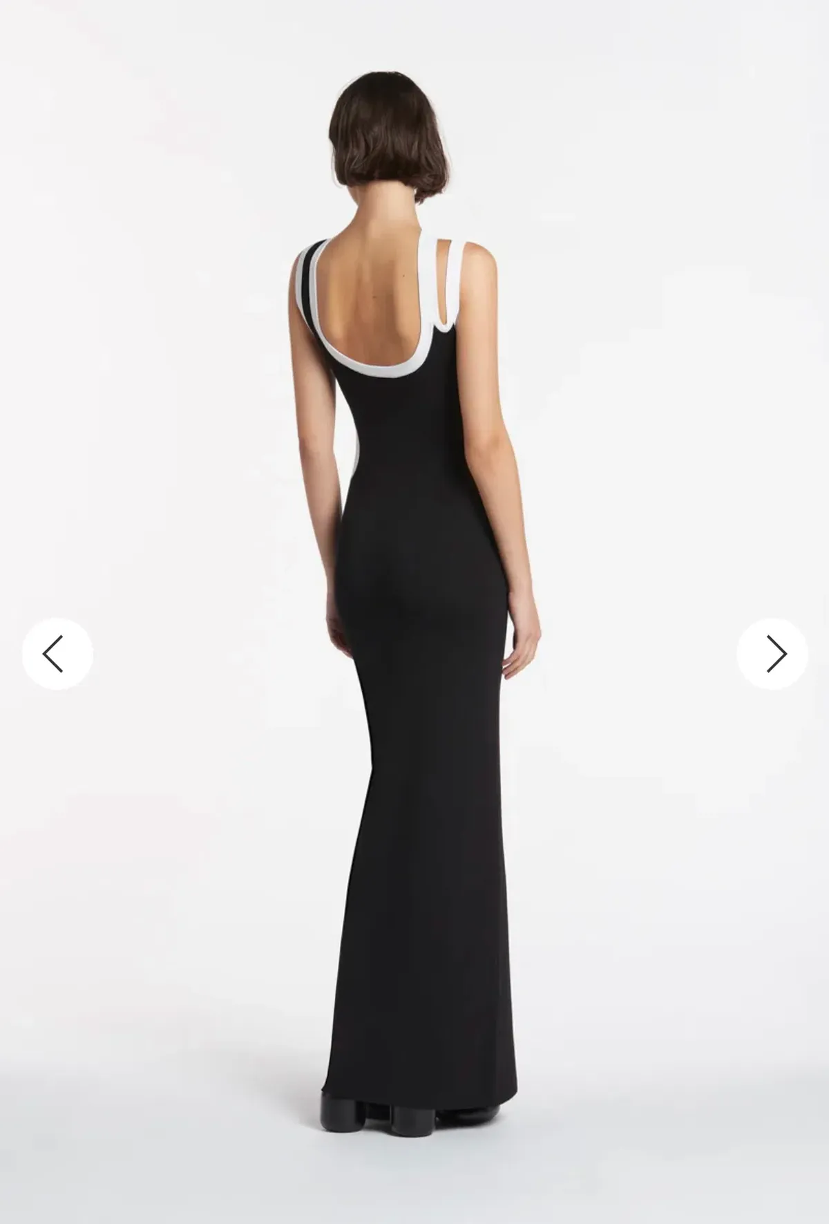 Sir the Label Evalina Cut Out Dress in Black/White  Size 0 / Au 6 - Image 3