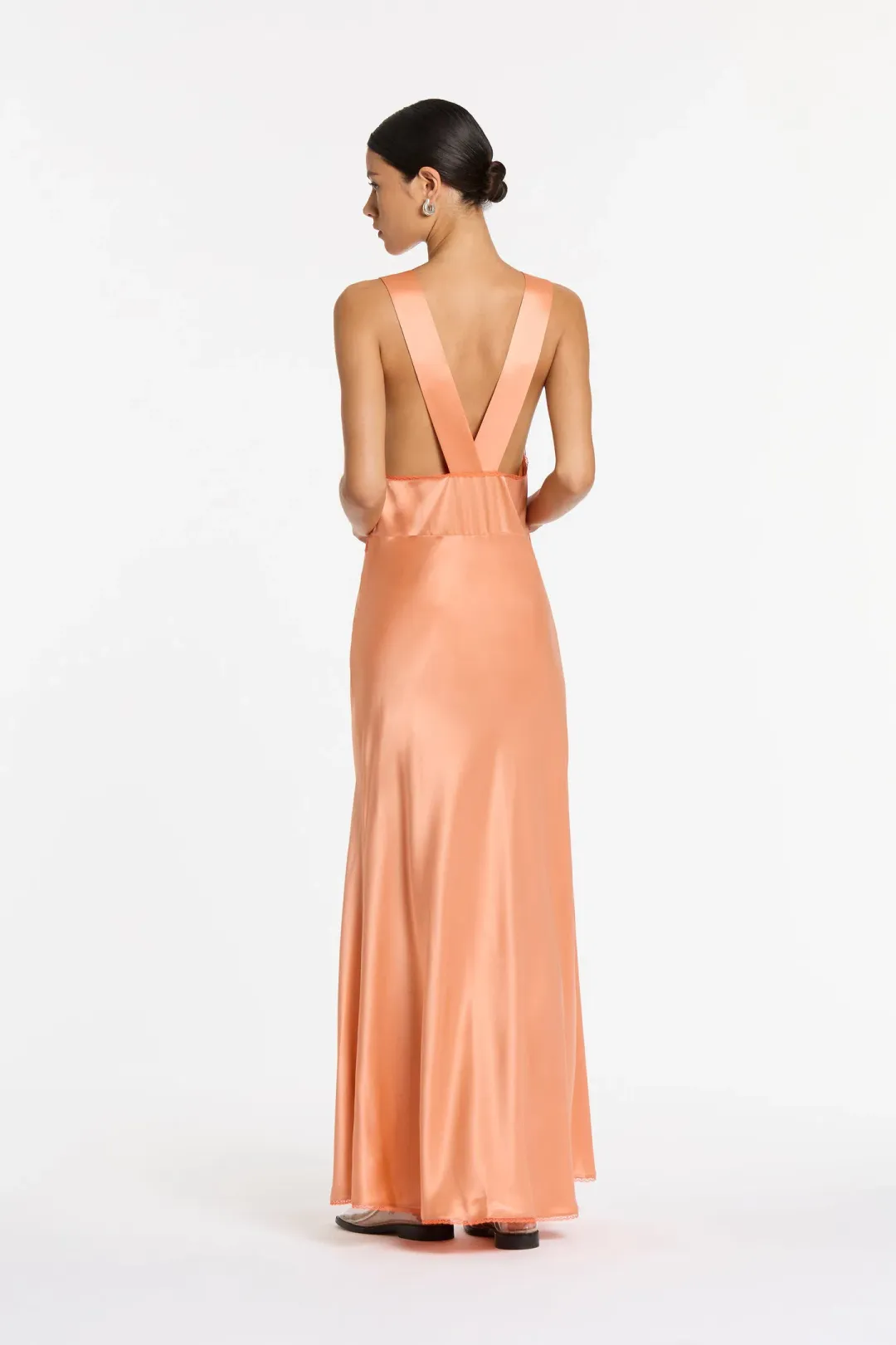 Aries Cut Out Maxi Dress Peach Size 8 for rent on The Volte - main image