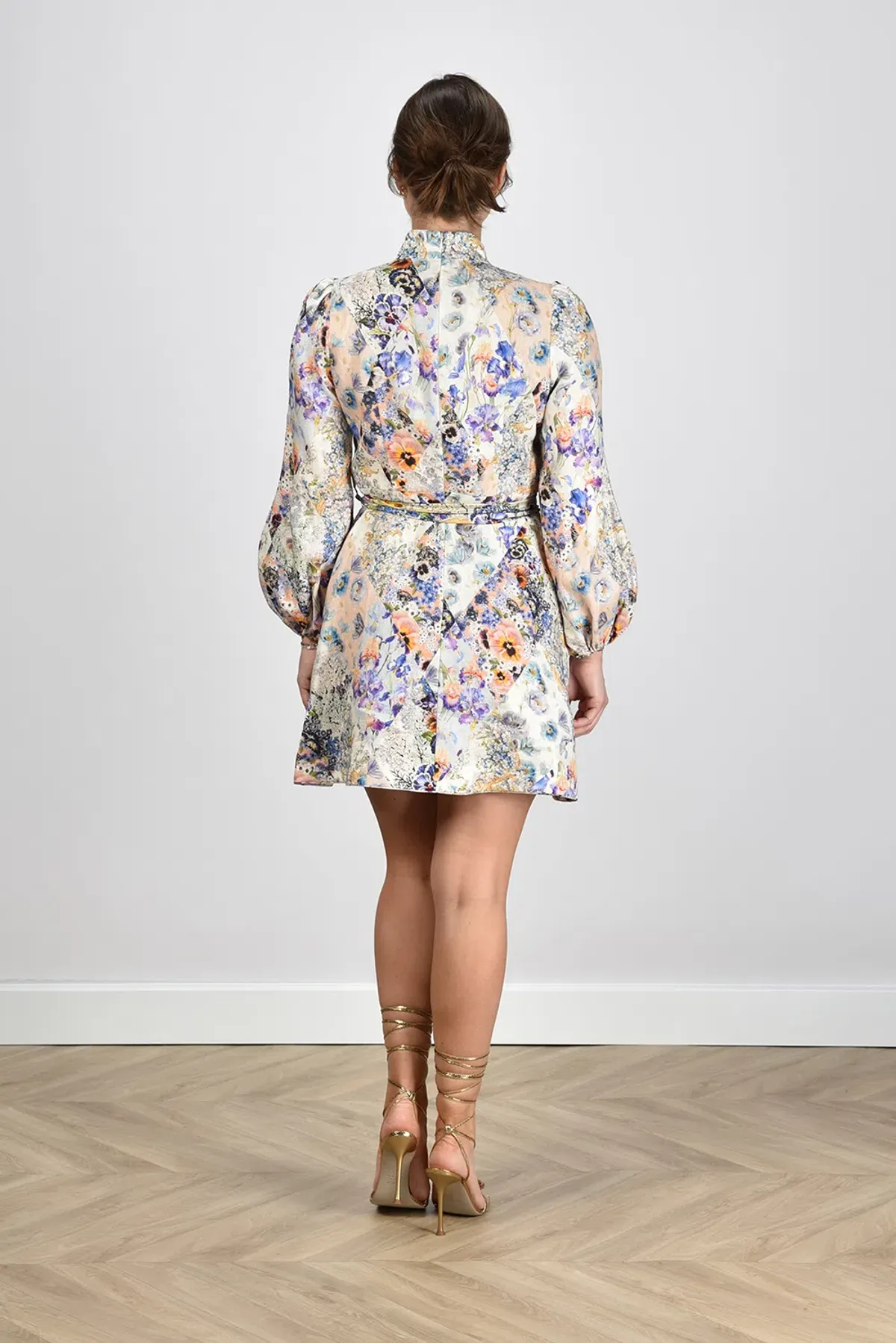 Zimmermann Tama Belted Mini Dress Floral Size 3/Au 14 - Image 3