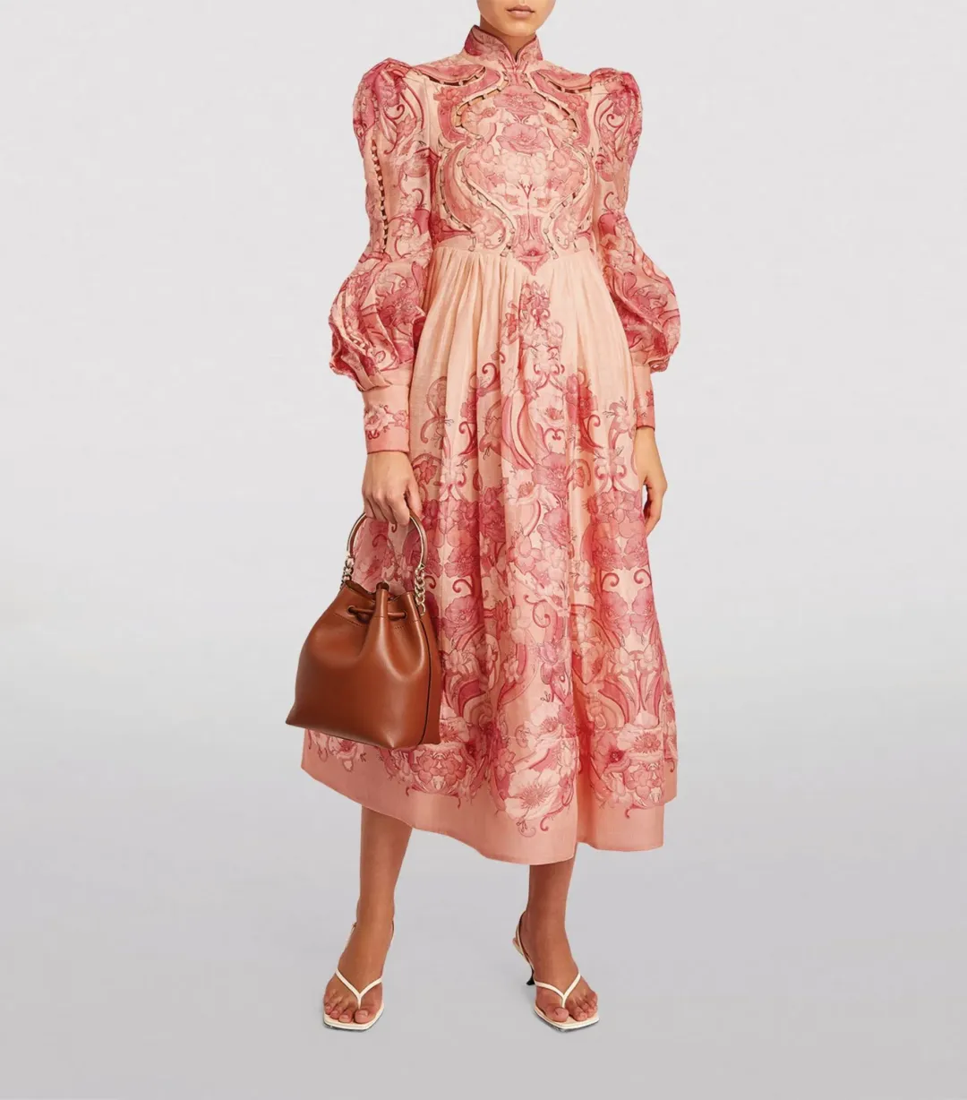 Zimmermann Concert Poppy Midi Dress Print Size 1/Au 10 for rent on The Volte - main image