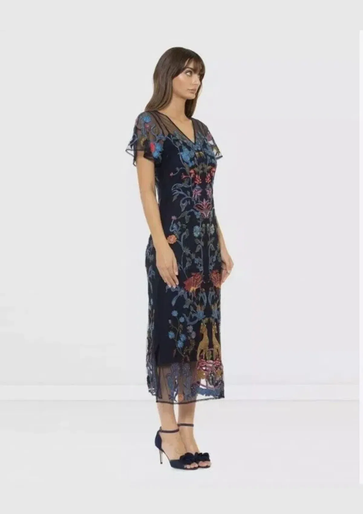 Alannah Hill Birds of a Feather Sheath Midi Dress Beaded  Size 8  - Image 1