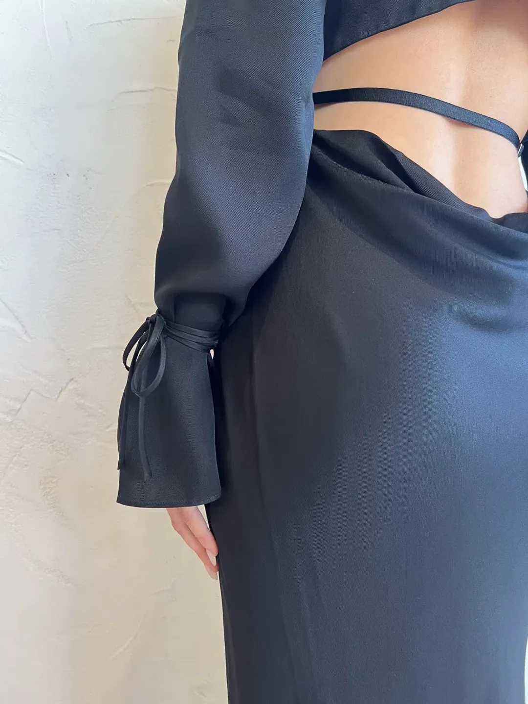 Bec & Bridge Diamond Days Long Sleeve Maxi Dress in Black Size 10 / M for rent on The Volte - main image