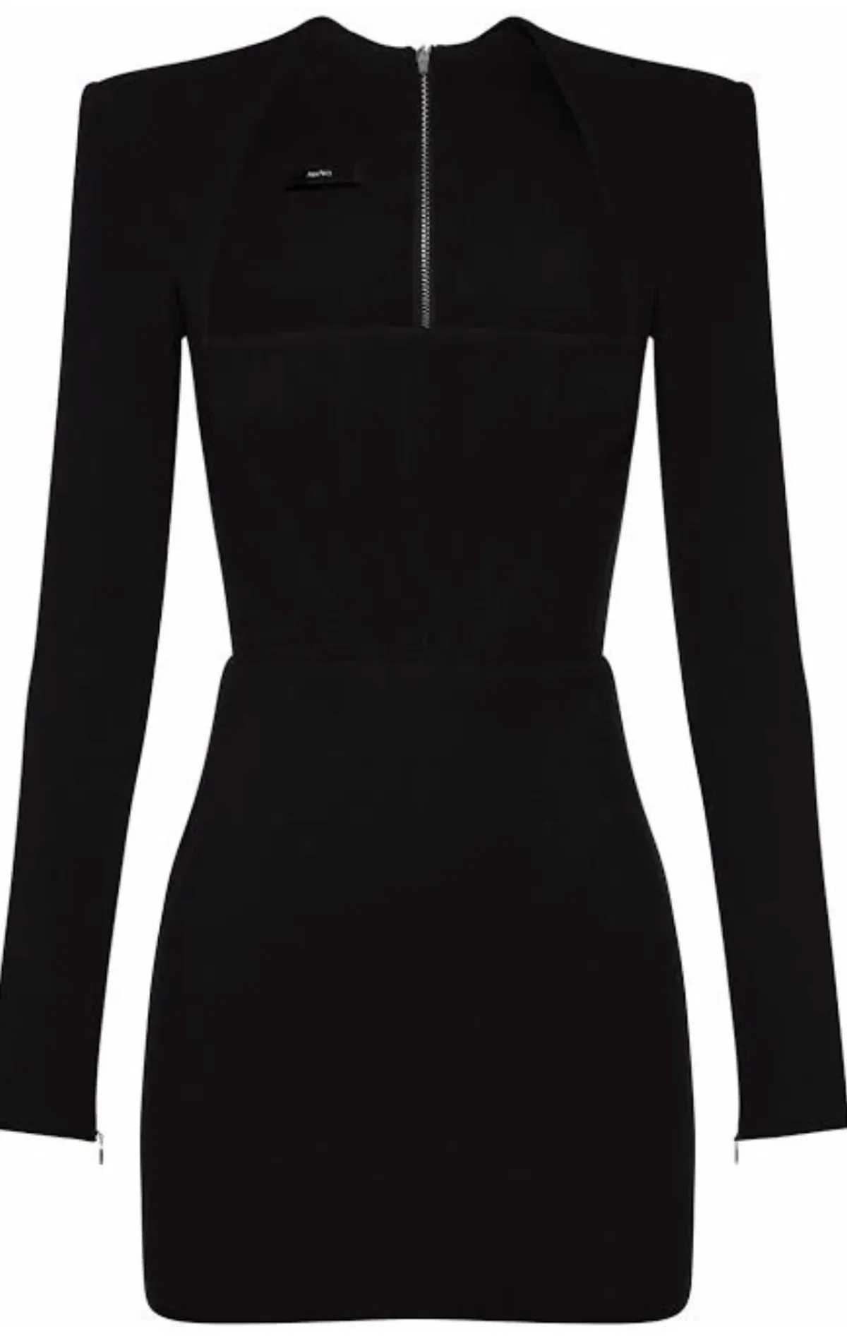 Alex Perry Benison Stretch Crepe Portrait Mini Dress Black Size 10 - Image 2