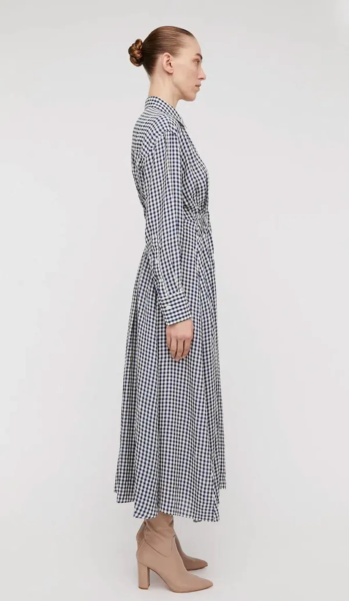 Scanlan Theodore Gingham Shirtdress Print Size 8  - Image 2