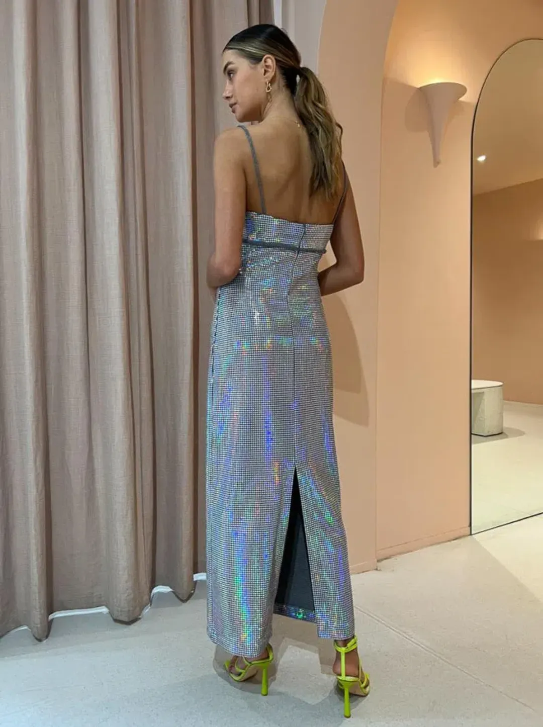 Manning Cartell Platinum Queen Maxi Dress Silver Size 8 for rent on The Volte - main image