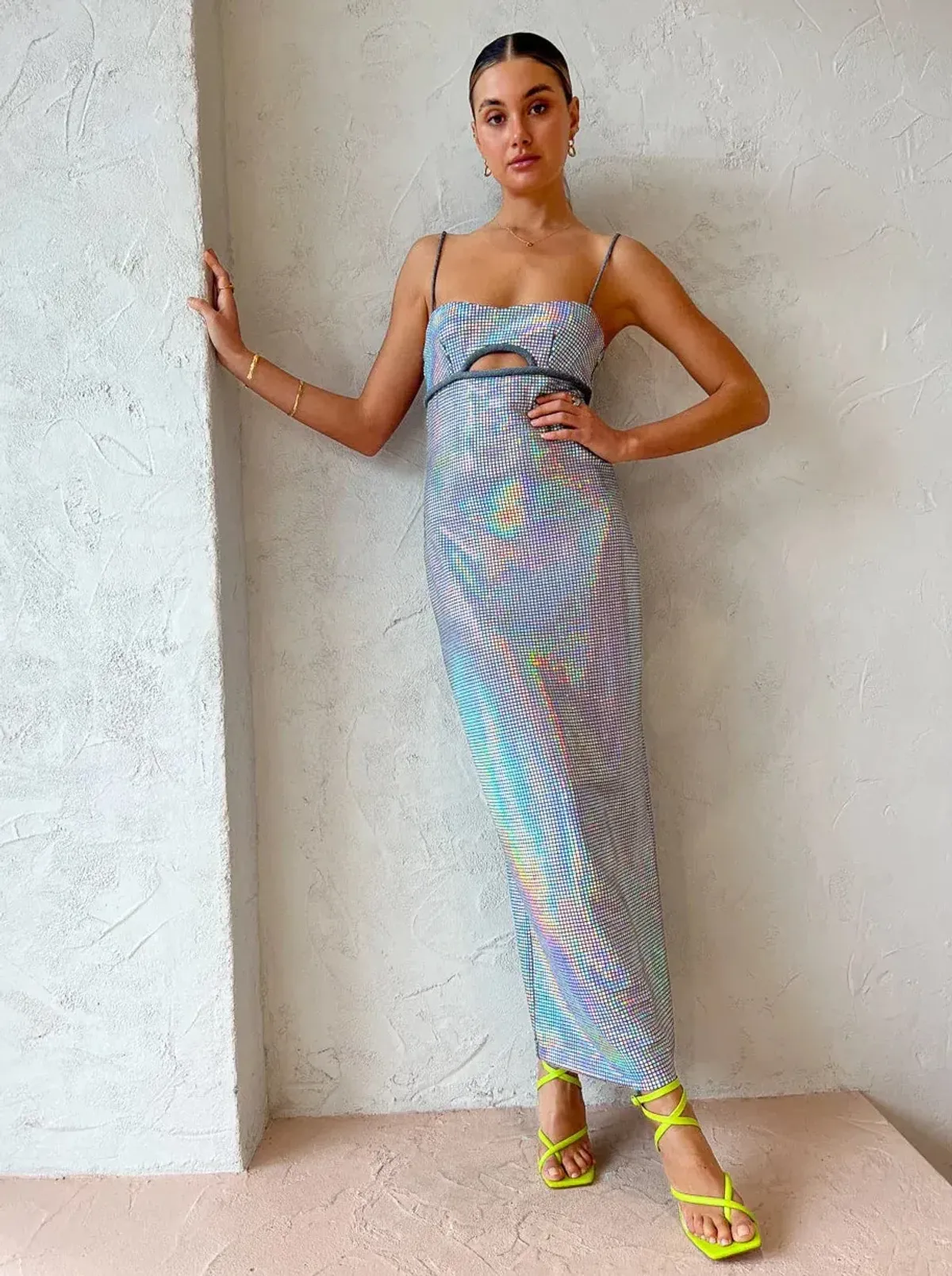 Manning Cartell Platinum Queen Maxi Dress Silver Size 8 - Image 1