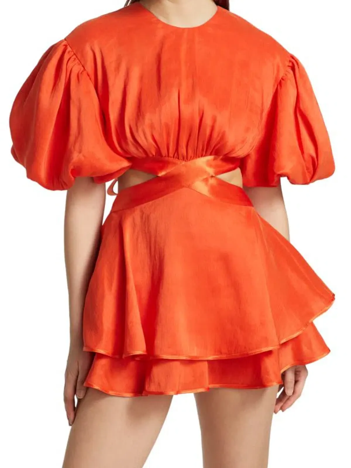 Aje Gracious Cut-Out Mini Dress Orange Size 10 - Image 6