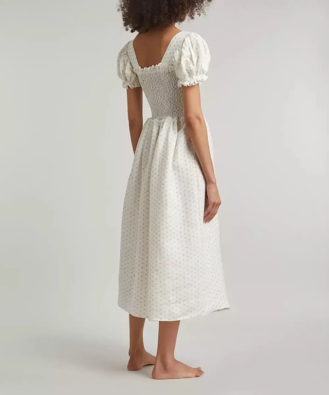 Sleeper Belle Linen Midi Dress Floral Size M/Au 10 for rent on The Volte - main image
