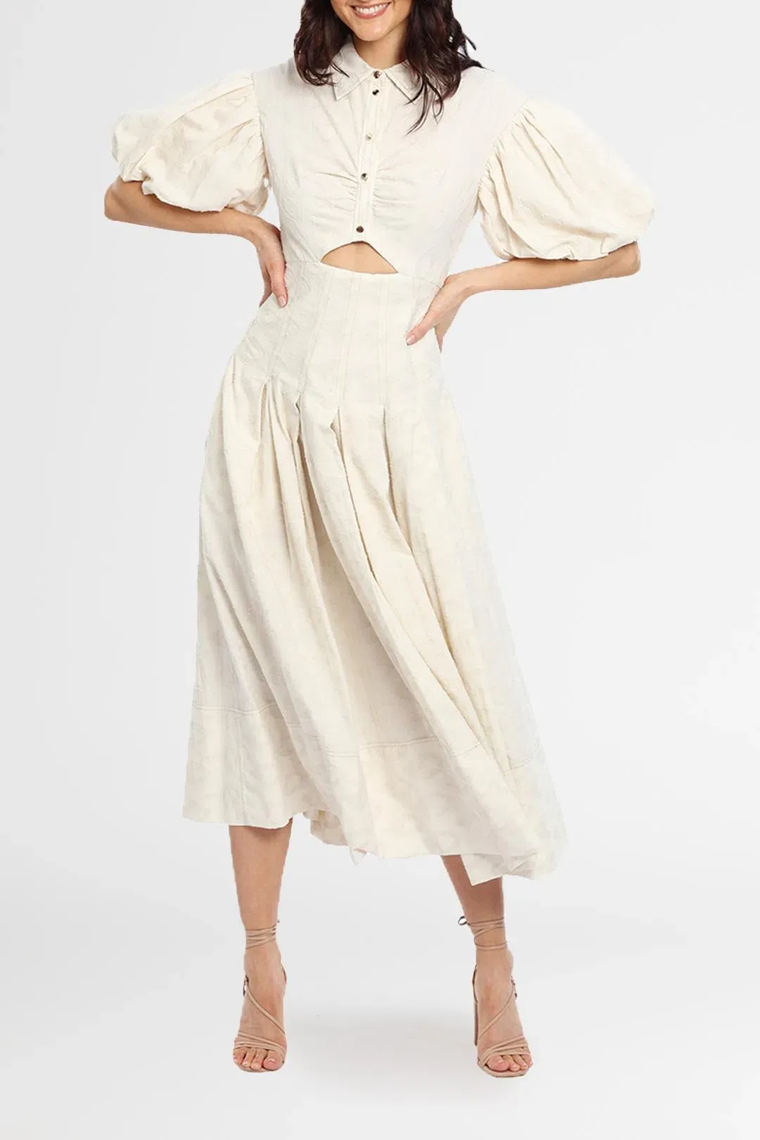 Acler Grange Dress Cream Size 8 for rent on The Volte - main image