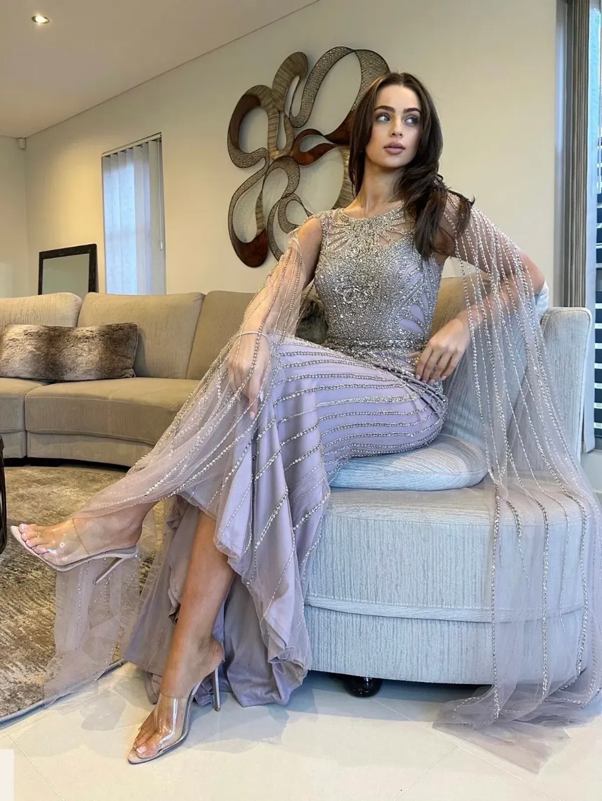 Alannah The Label The Pocahontas Gown Beaded Size 6 - Image 2