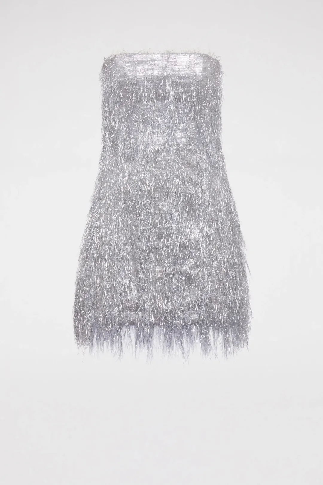 Scanlan Theodore Tinsel Mini Dress Silver Size 8 for rent on The Volte - main image