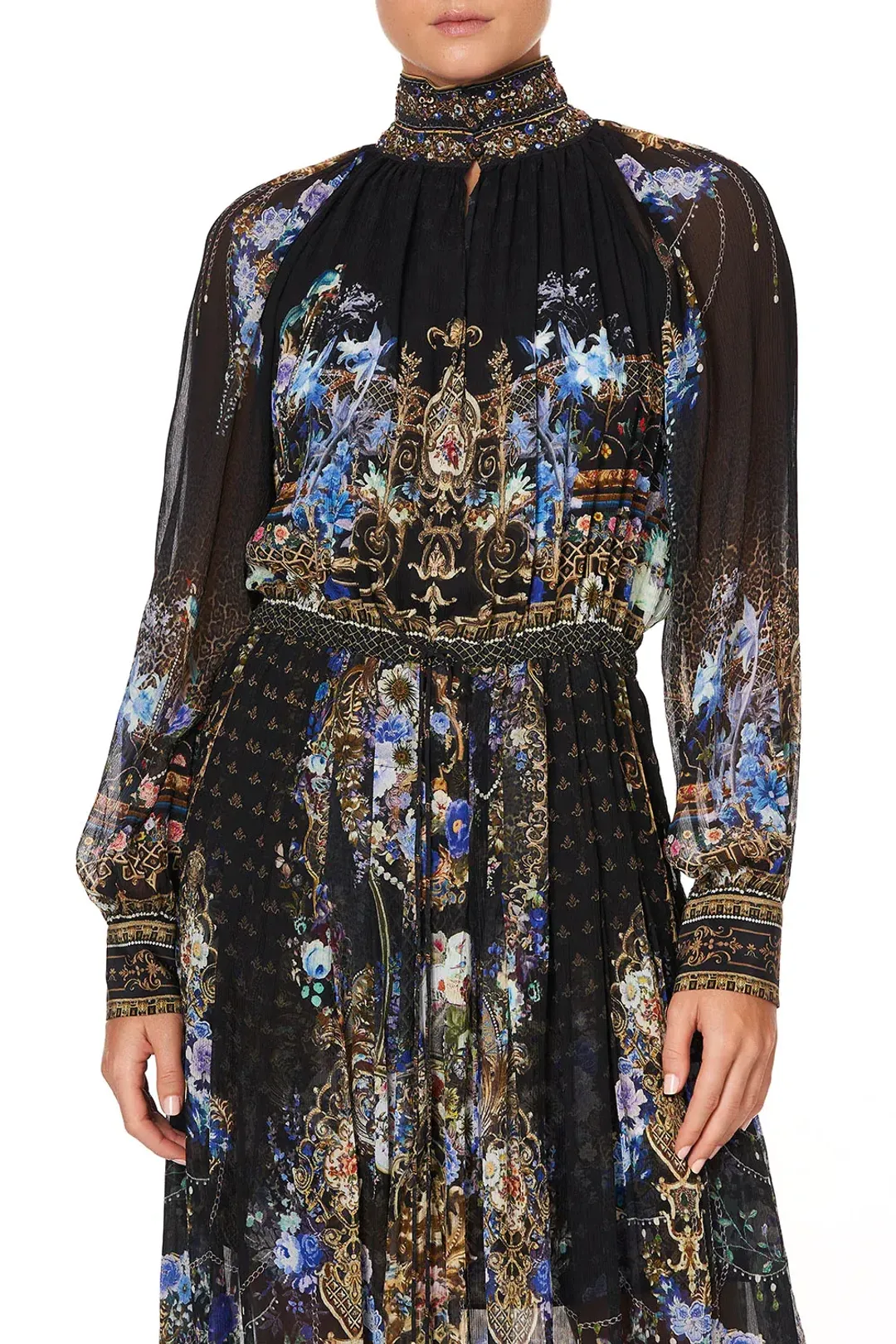 Camilla Long Sleeve Dress With Collar Palace Playhouse Size 10  for rent on The Volte - main image