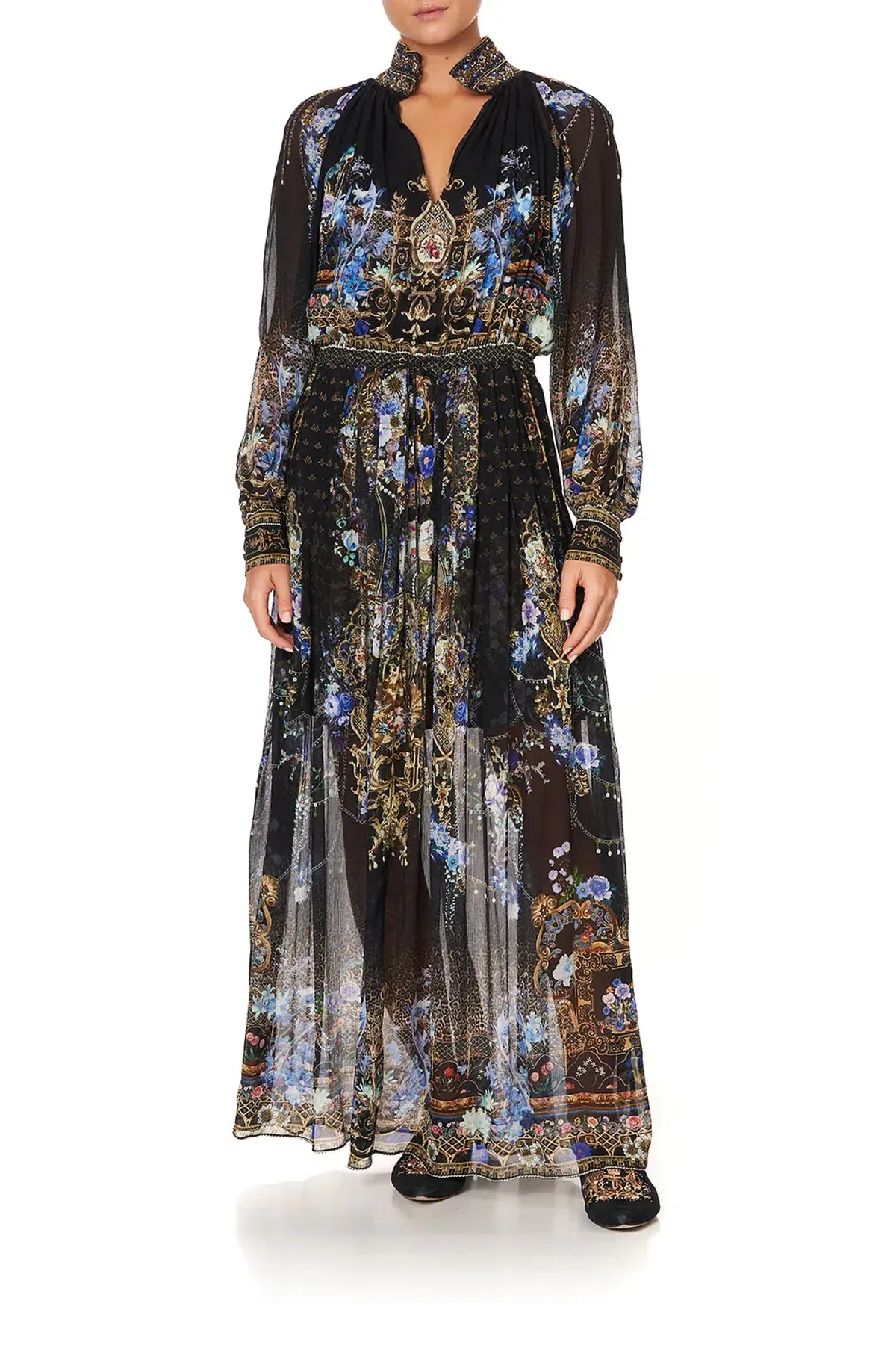 Camilla Long Sleeve Dress With Collar Palace Playhouse Size 10  - Image 3