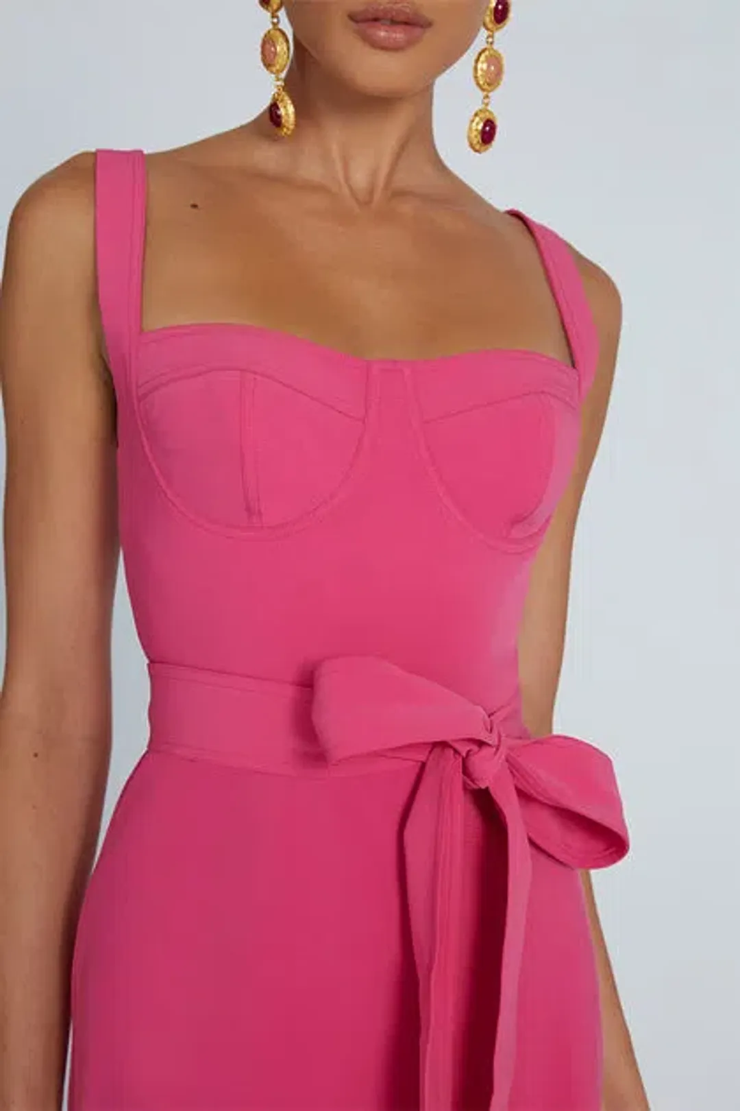 By Johnny Ora Midi Dress Pink Size 10 for rent on The Volte - main image