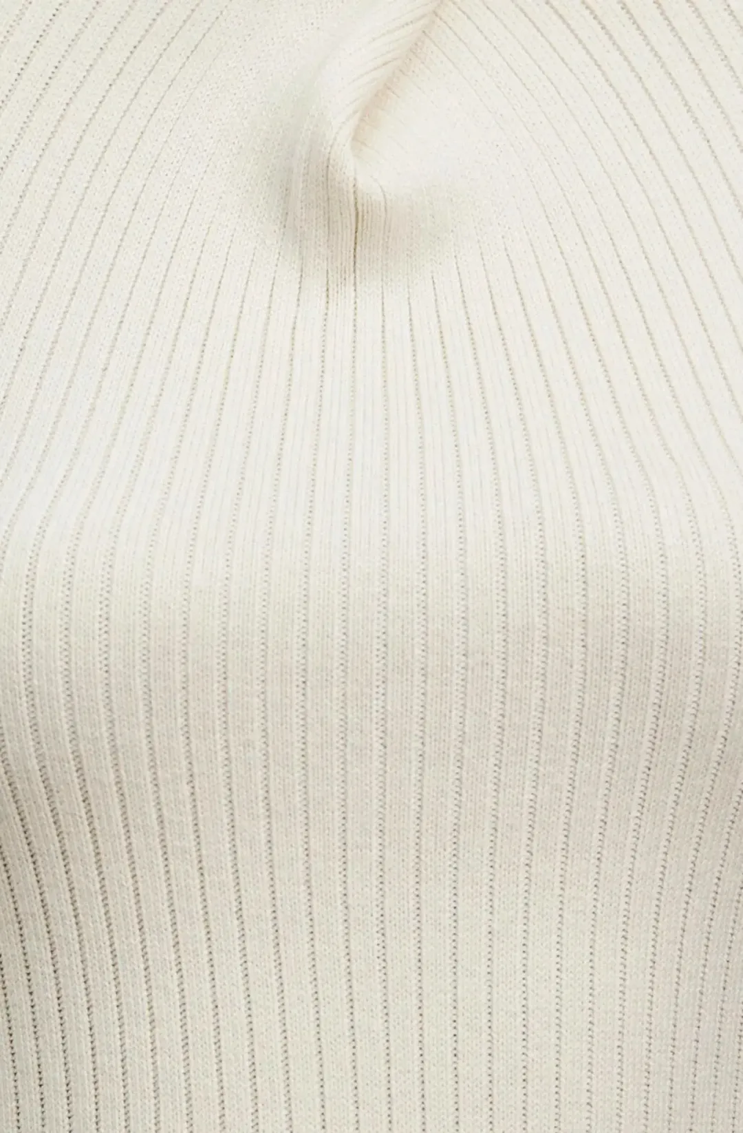 Camilla And Marc Ecru High Neck Gray Rib Knit Midi Dress Size 10  for rent on The Volte - main image