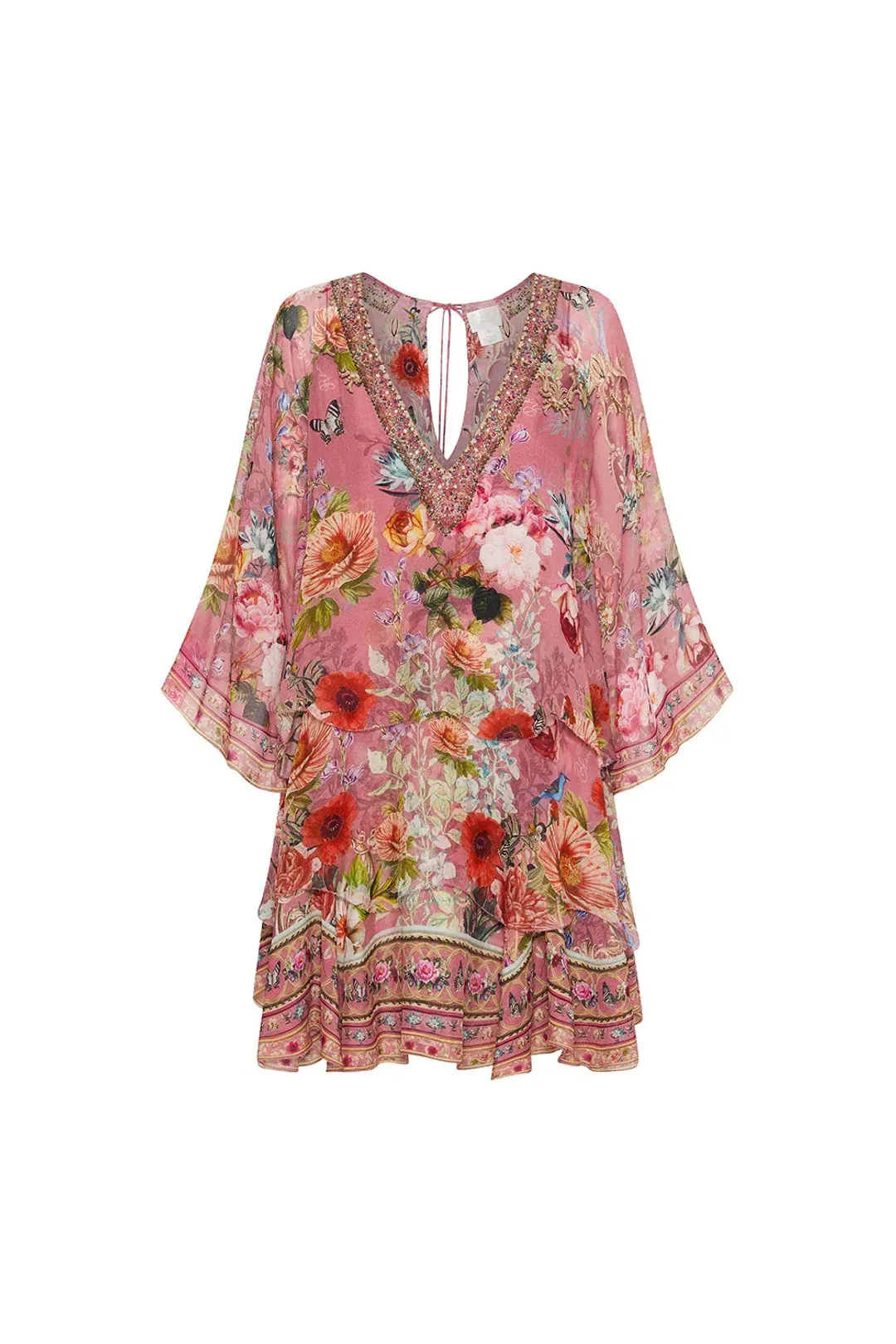 Camilla Layered Frill Short Dress Floral Size XXS/ Au 4 for rent on The Volte - main image