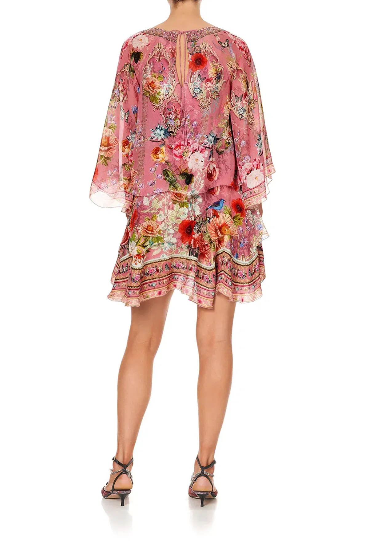 Camilla Layered Frill Short Dress Floral Size XXS/ Au 4 - Image 3