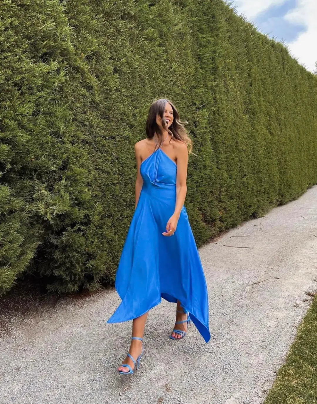 One Fell Swoop Lily Midi Dress Blue Size 10 for rent on The Volte - main image