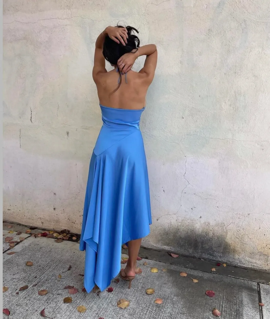 One Fell Swoop Lily Midi Dress Blue Size 10 for rent on The Volte - main image