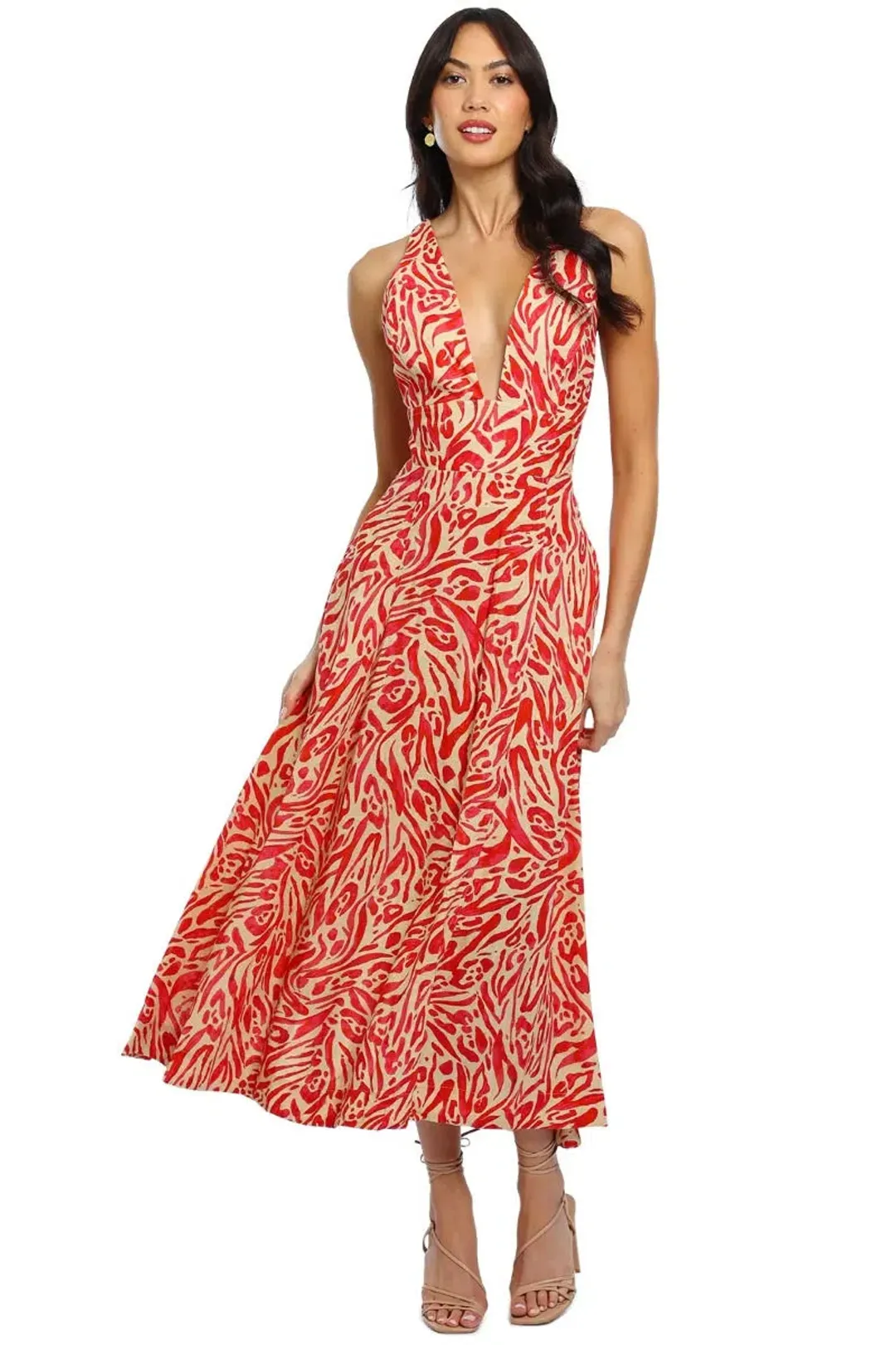 Nicholas Haisley Dress Print Red Size AU 14 for rent on The Volte - main image