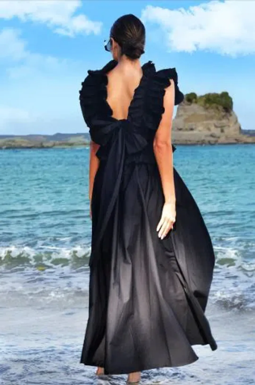 Trelise Cooper Got the Frills for You Dress Black Size L / AU 14 for rent on The Volte - main image