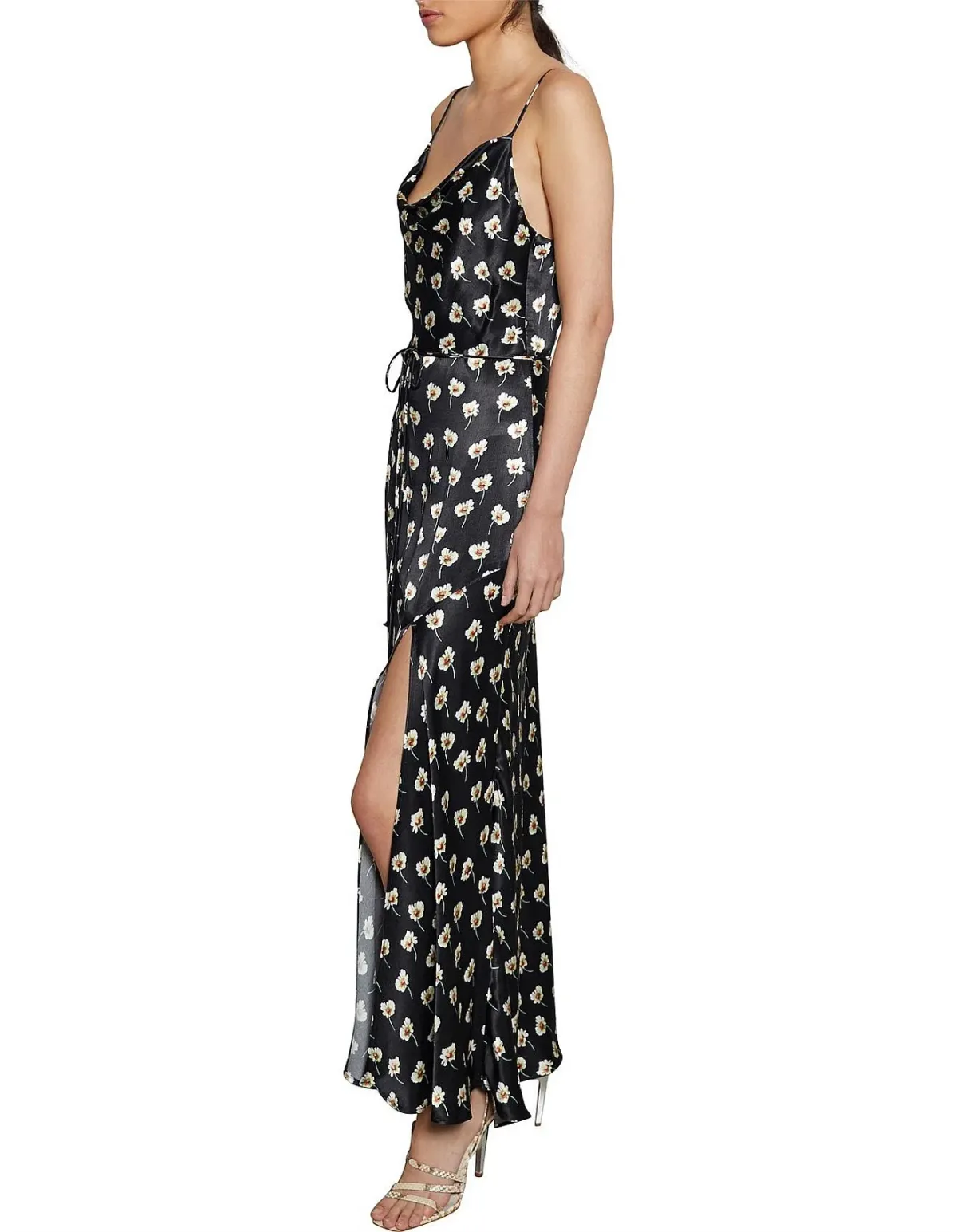 Bec & Bridge Sylvie Black Long Maxi Dress Floral Daisy Tropical 12 - Image 3