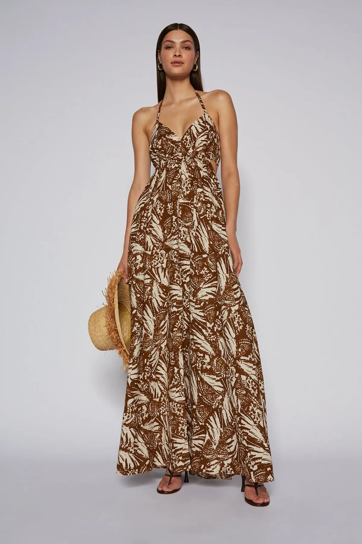 Scanlan Theodore Butterfly Dragon Dress Chocolate Size 10 - Image 1