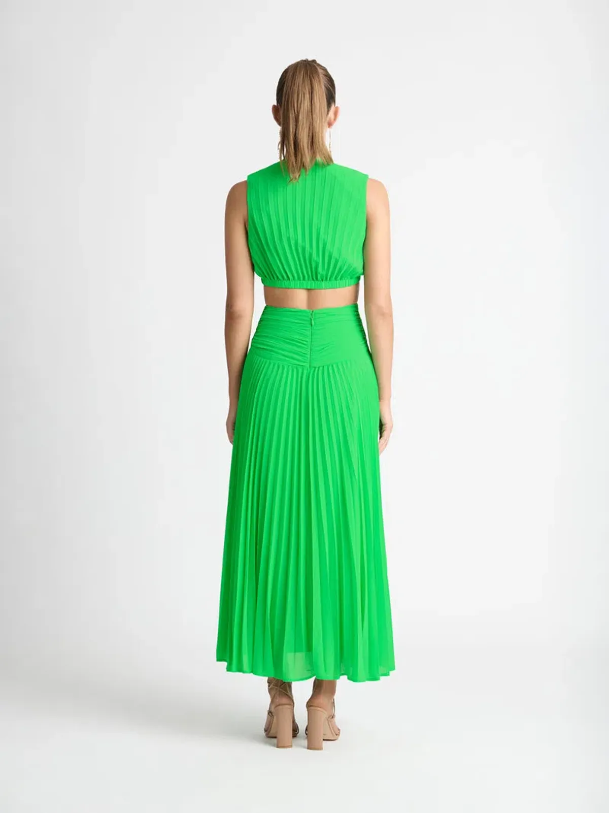 Sheike Marilyn Pleat Dress Green Size 12  - Image 2