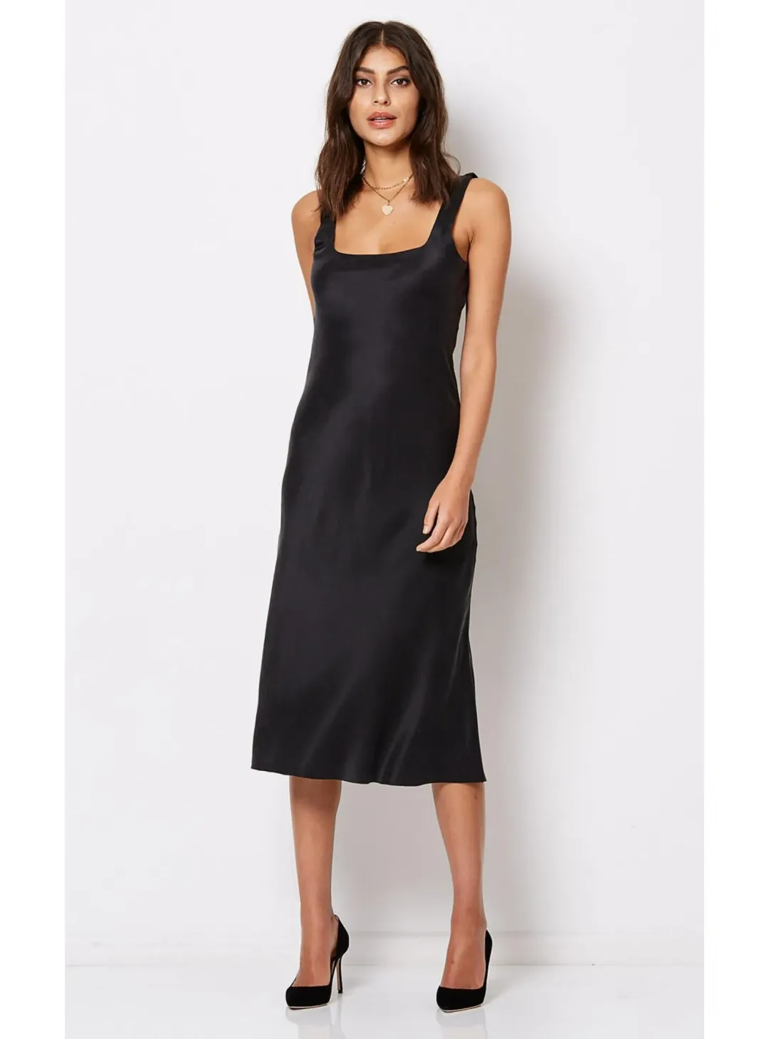 Bec & Bridge Linda Bias Midi Dress Black Size AU 10 for rent on The Volte - main image