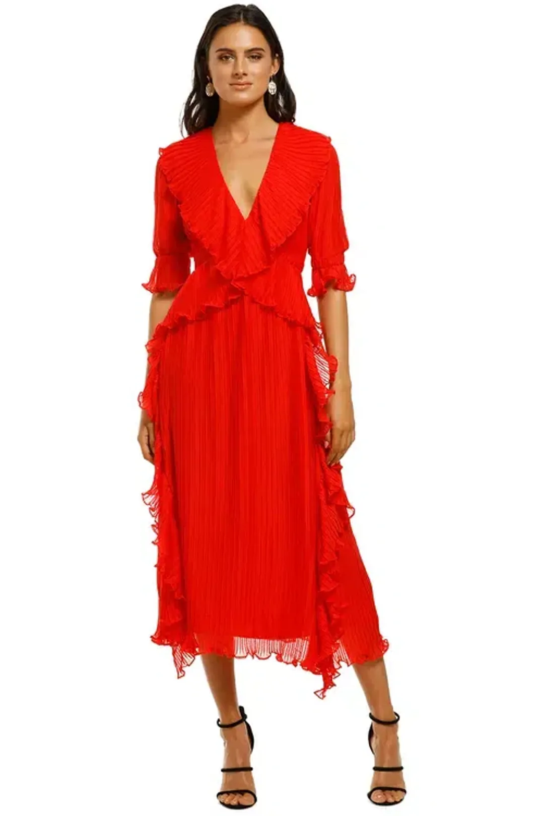 Talulah Sweet Sugar Midi Dress Red Size 10 for rent on The Volte - main image