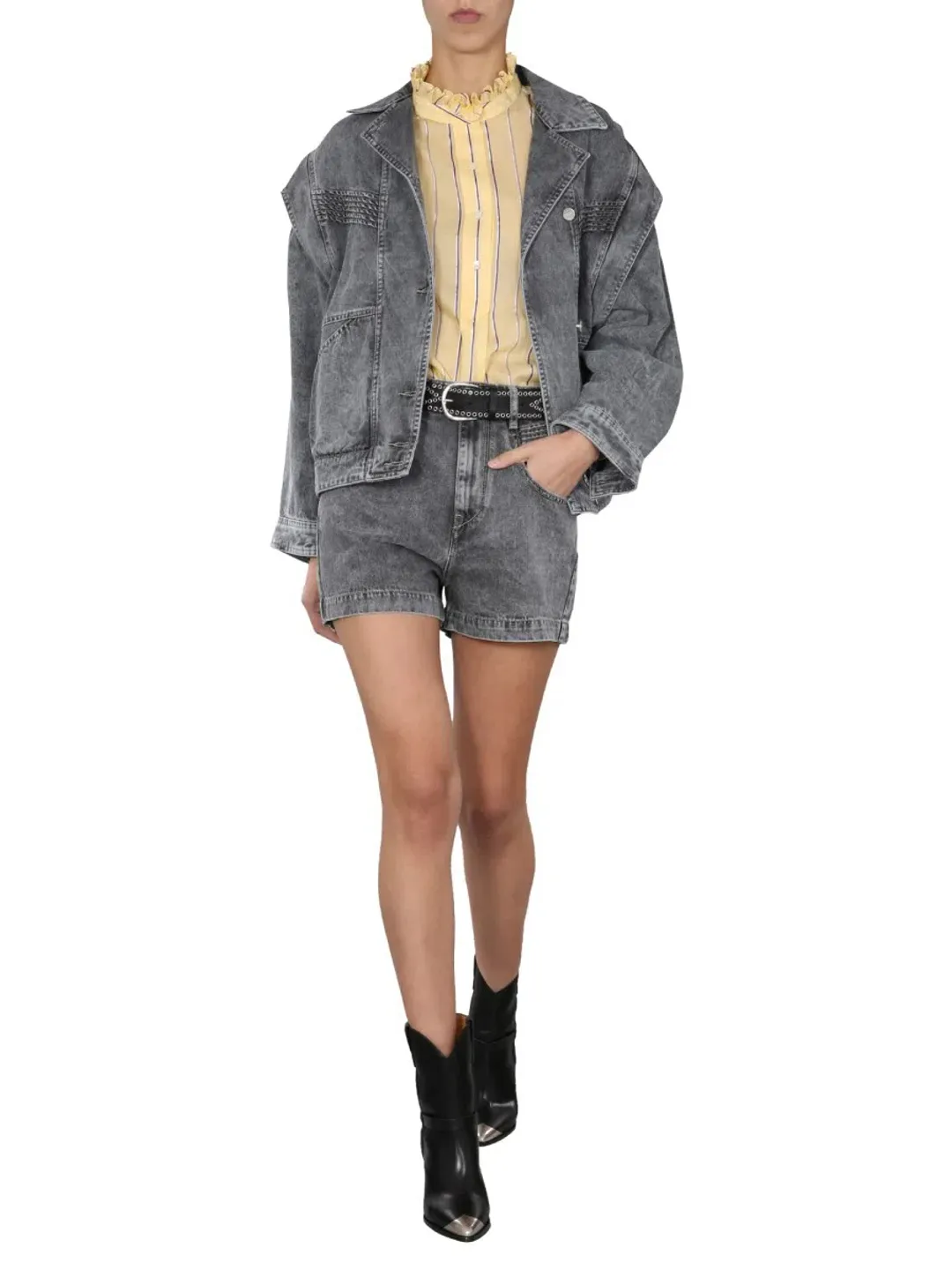 Isabel Marant Etoile Harmon Jacket Grey Size 8 for rent on The Volte - main image