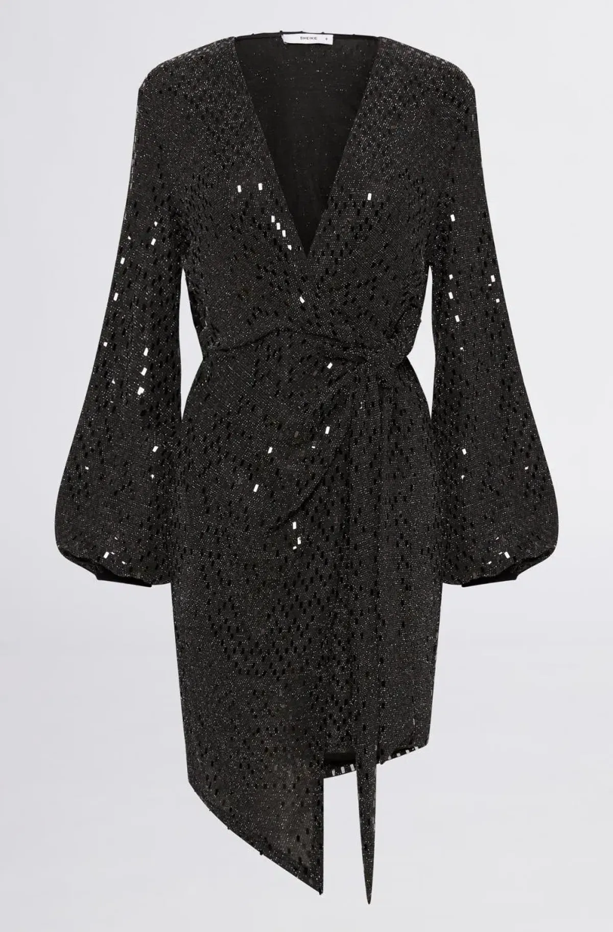 Sheike Galaxy Sequin Mini Dress Black Size 14 - Image 5