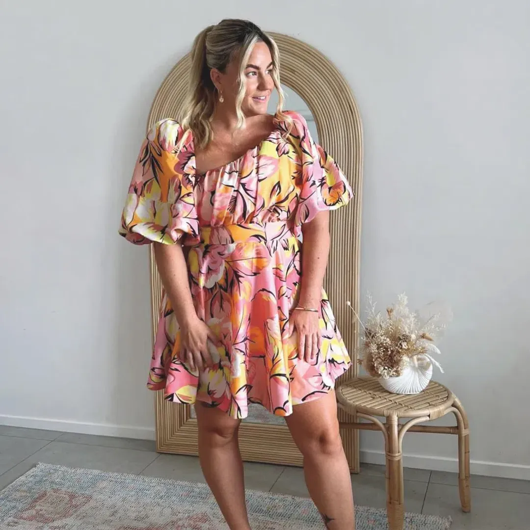 Sheike Copacabana Mini Dress Multi Size 14 for rent on The Volte - main image