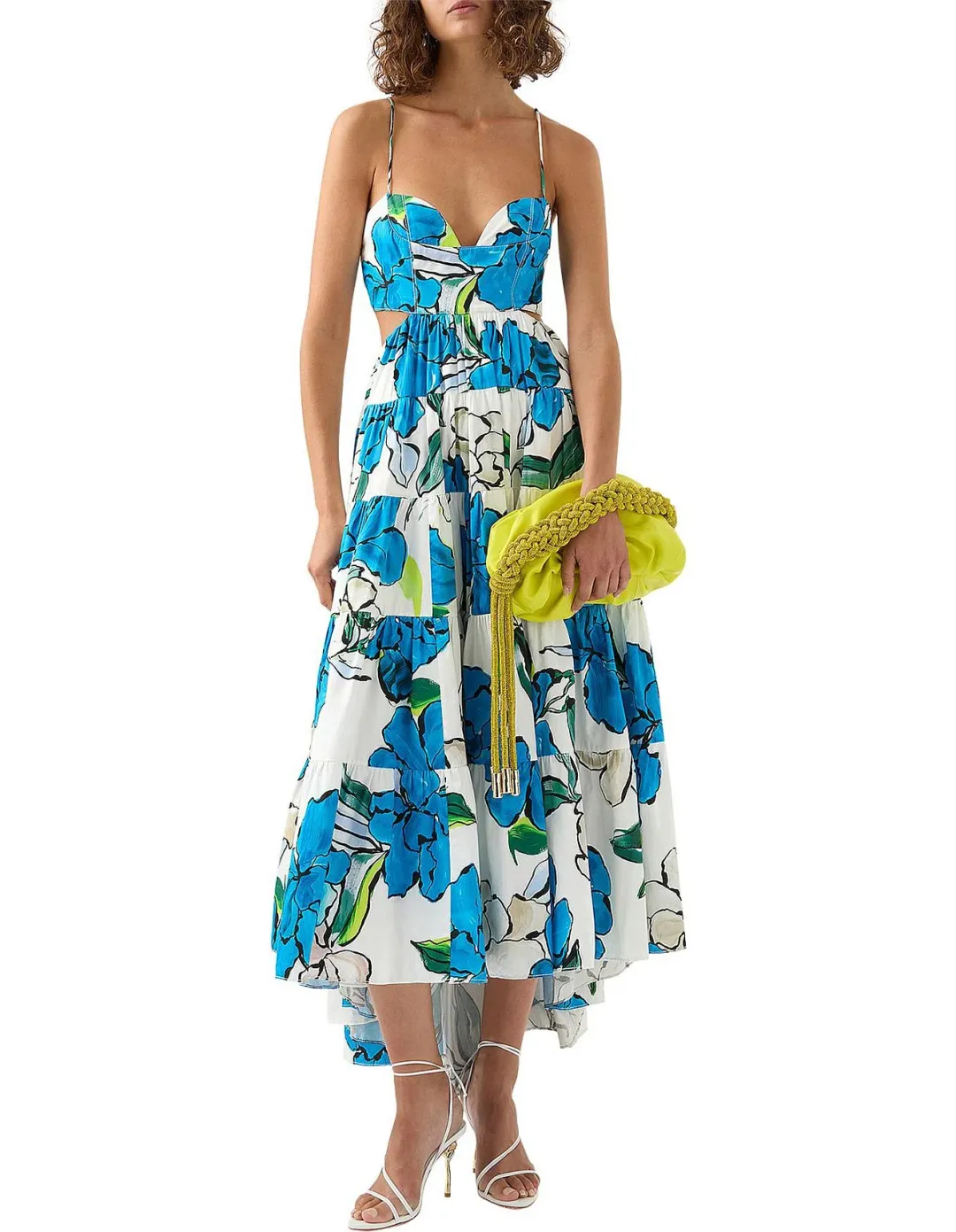 Aje Botanical Tiered Midi Dress Size 8 for rent on The Volte - main image