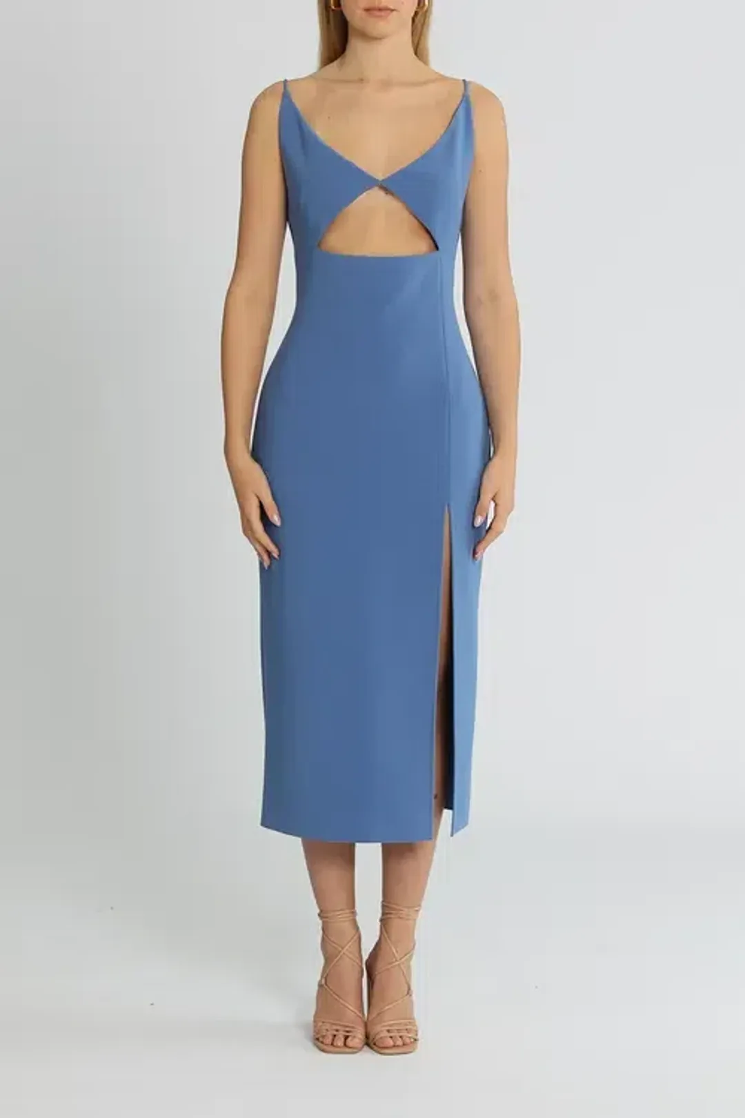 Bec & Bridge Josette Midi Dress Blue Size 14 for rent on The Volte - main image