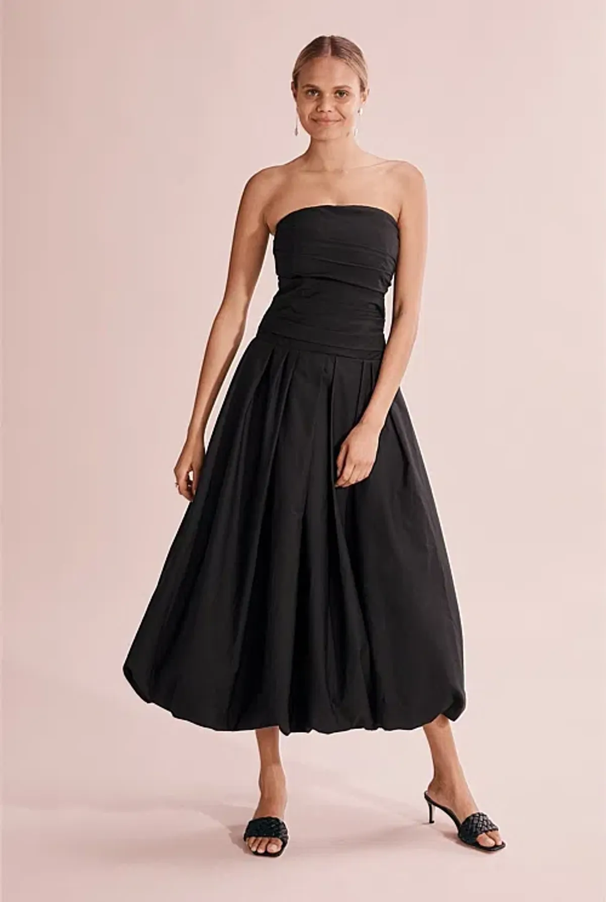 Country Road Strapless Bubble Dress Black Size AU 10 - Image 1
